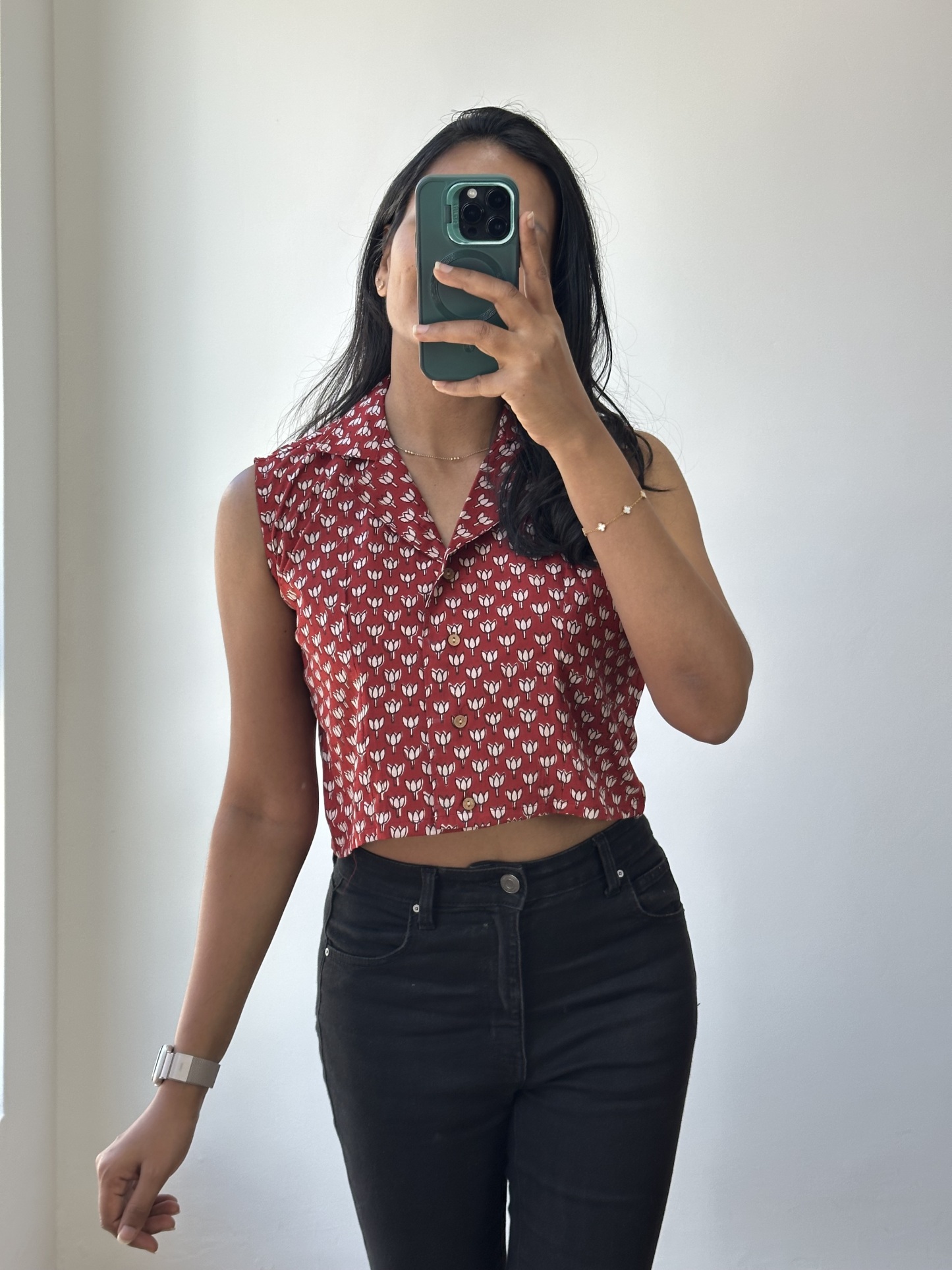 Collared Crop Top