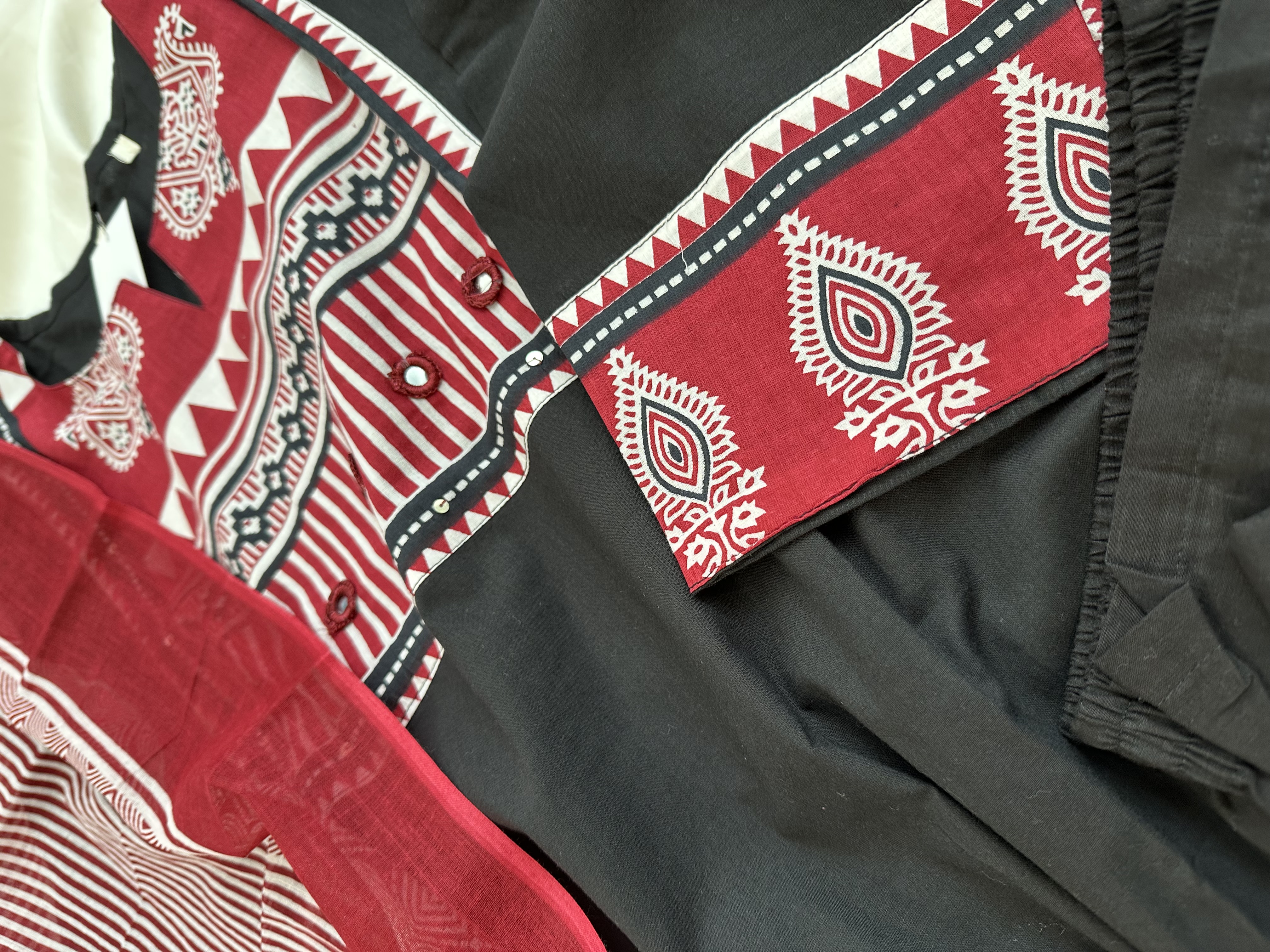 Printed Patch Kurta Set