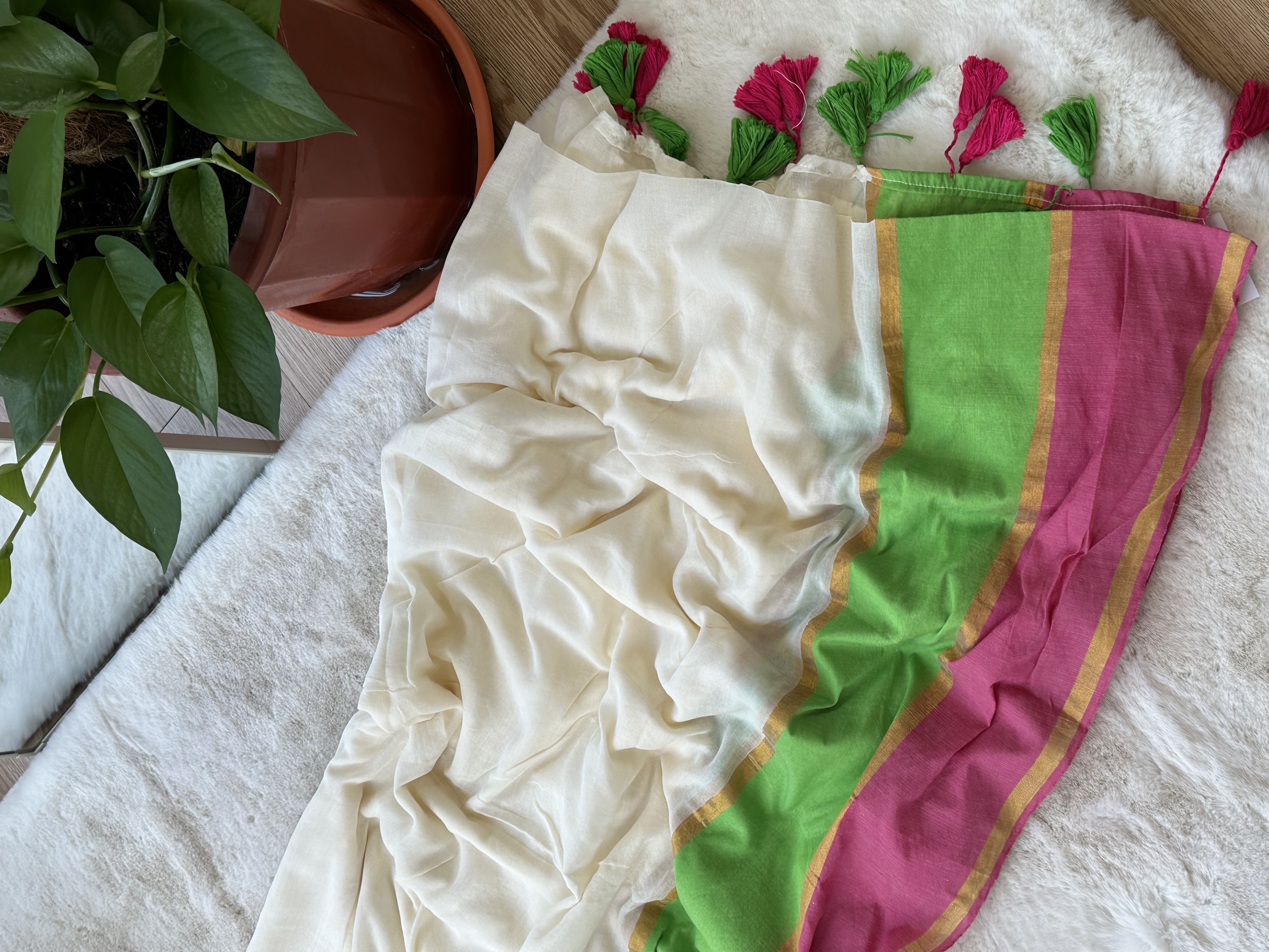 Double Border Mul Saree