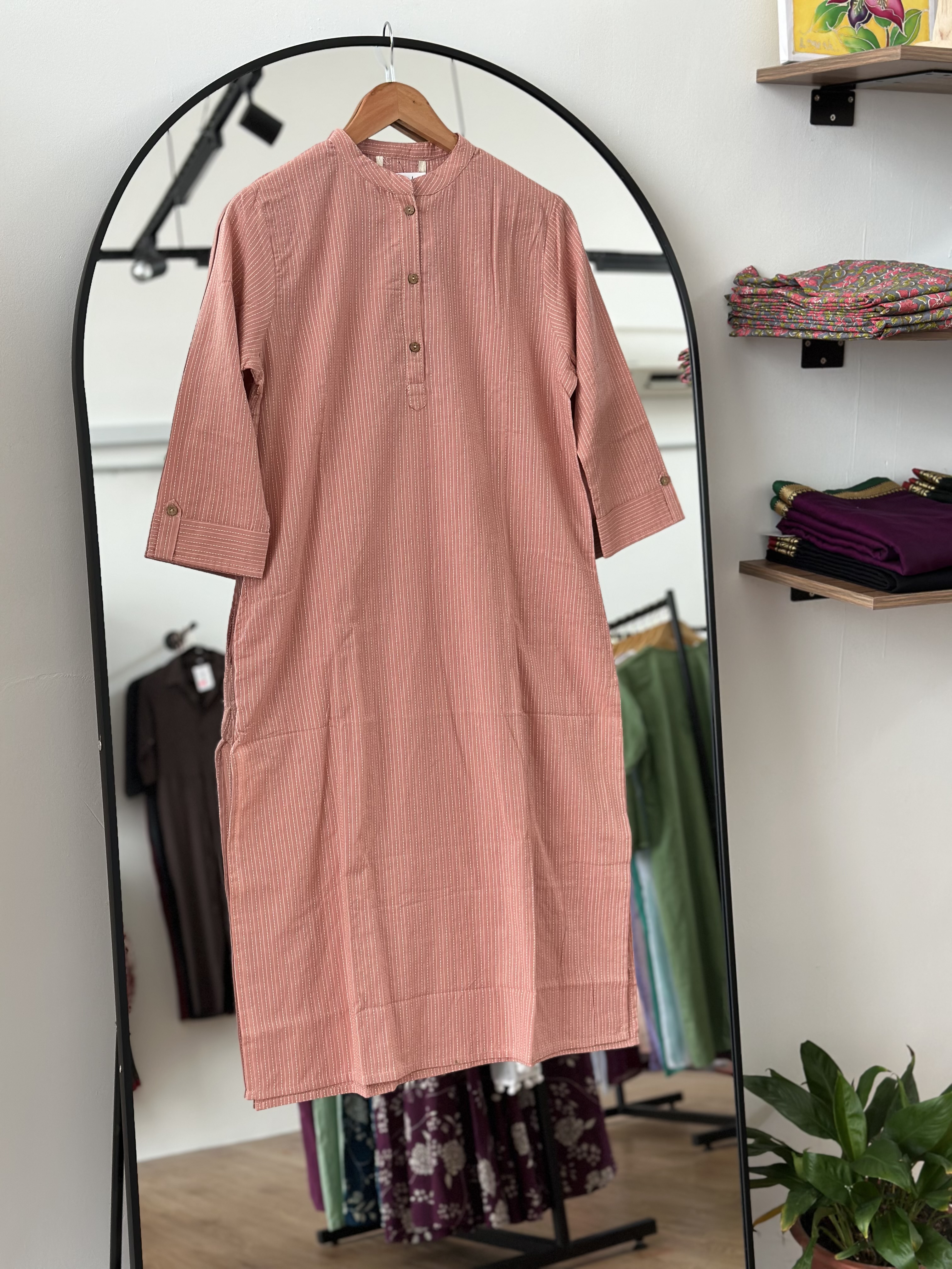 Threadwork Straight Kurti