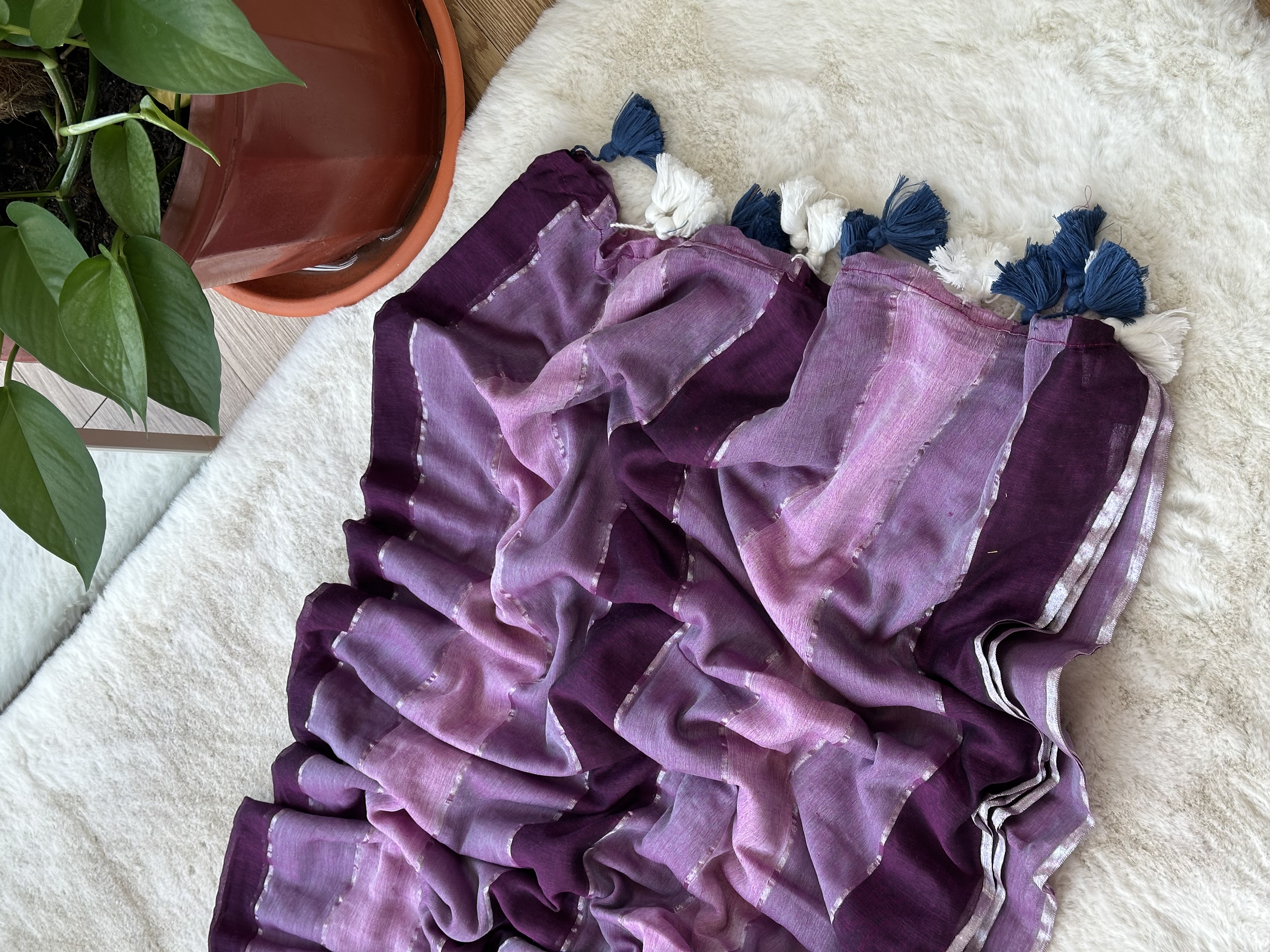 Mul Cotton Rainbow Saree