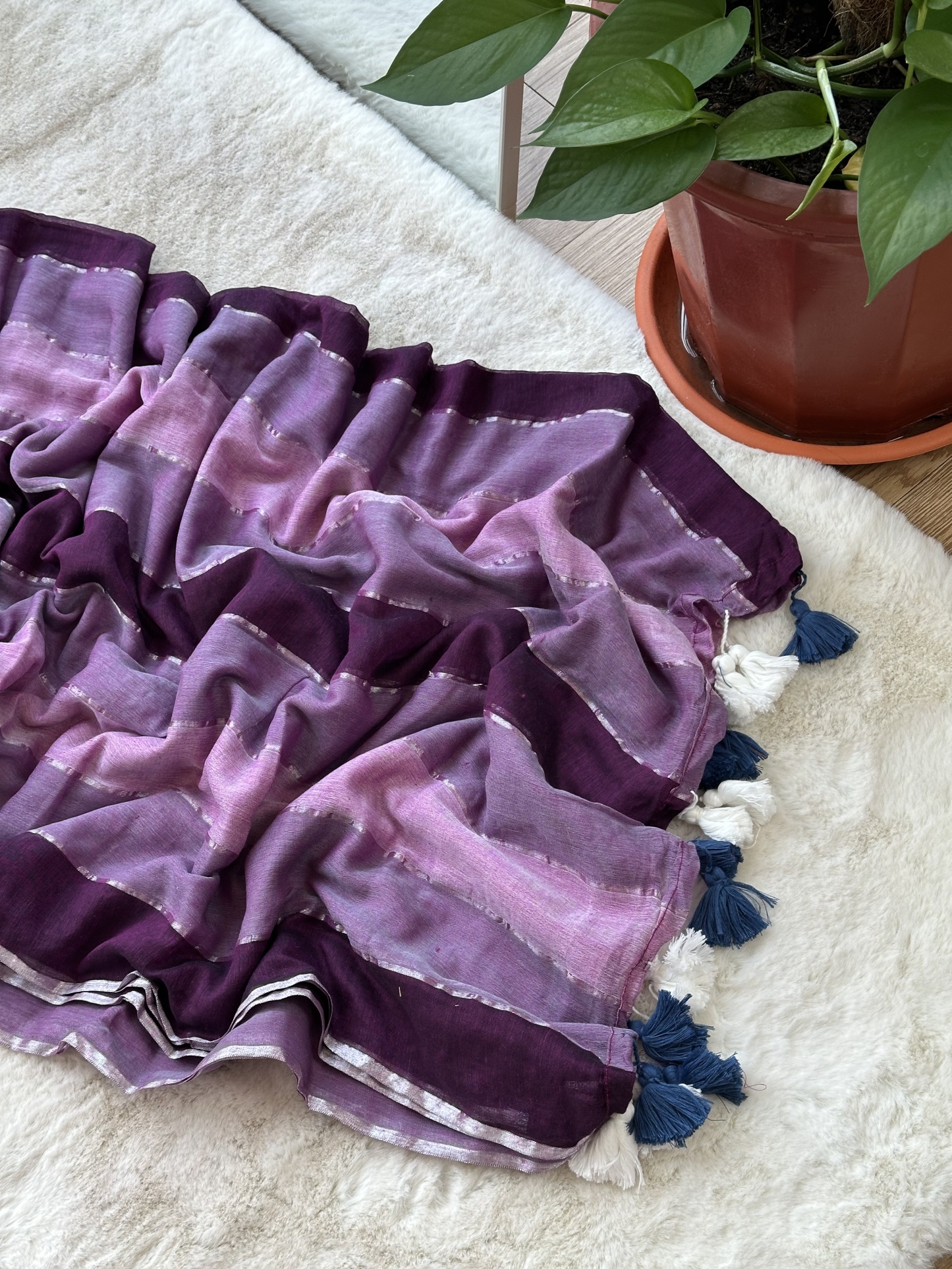 Mul Cotton Rainbow Saree