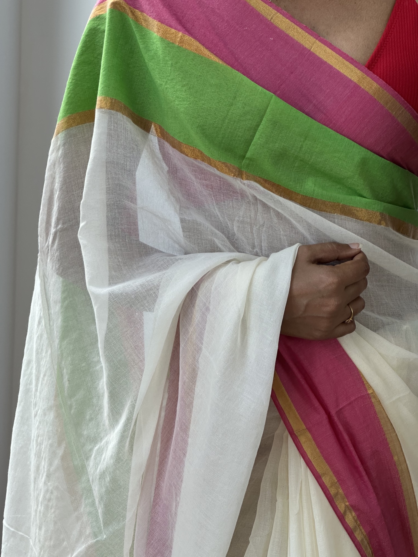 Double Border Mul Saree