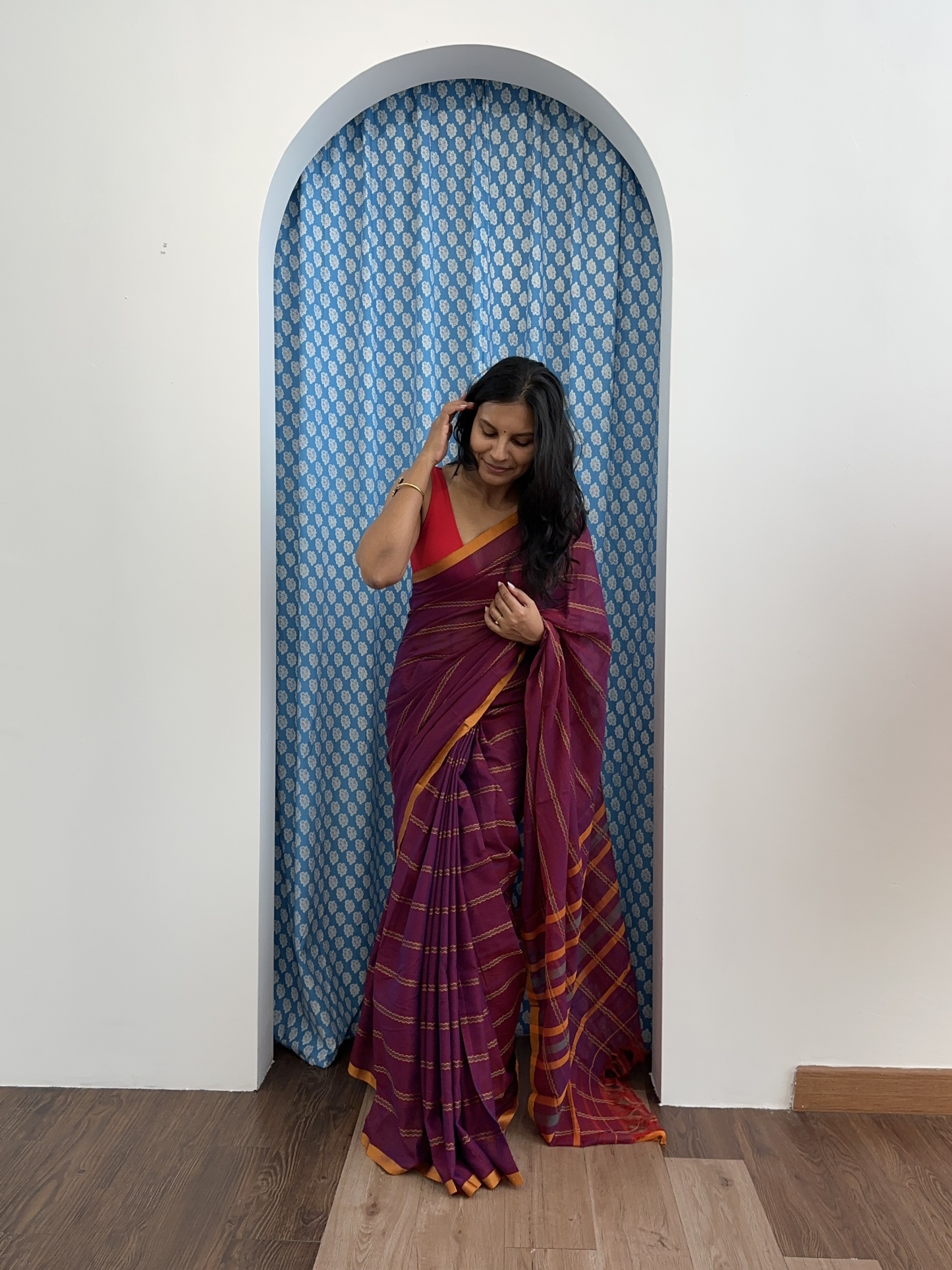 Stripes Narayanpet Saree