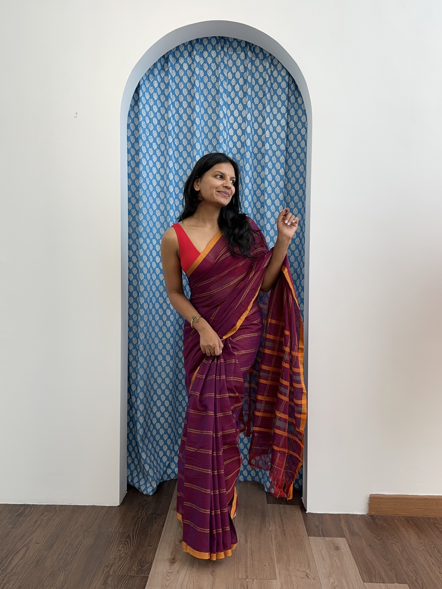 Stripes Narayanpet Saree