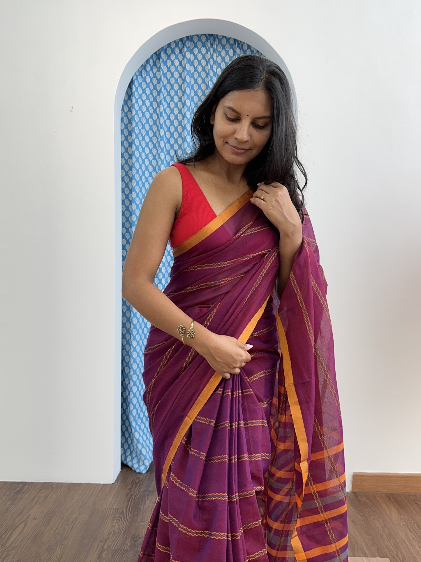 Stripes Narayanpet Saree