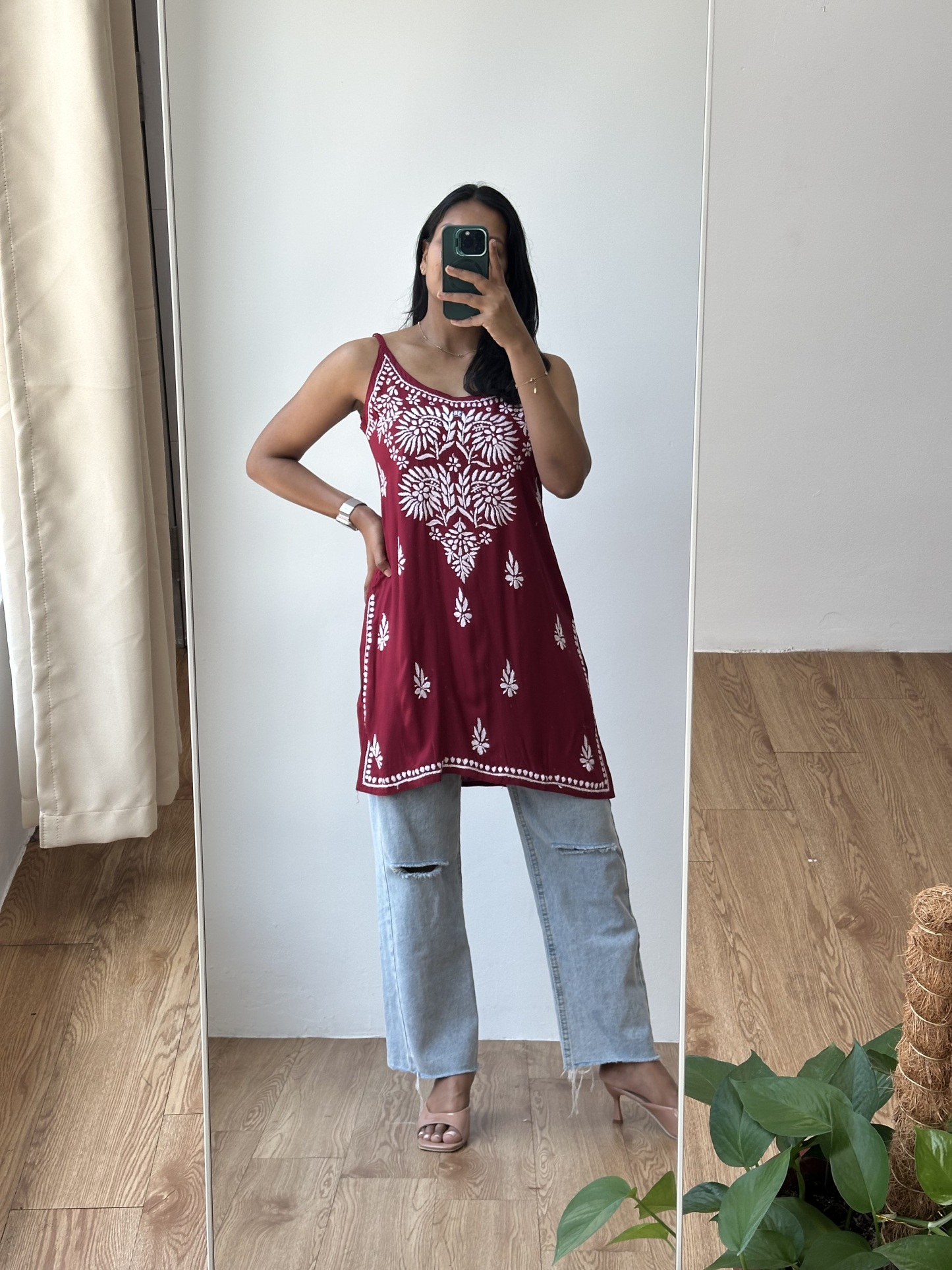 Chikankari Short Kurta