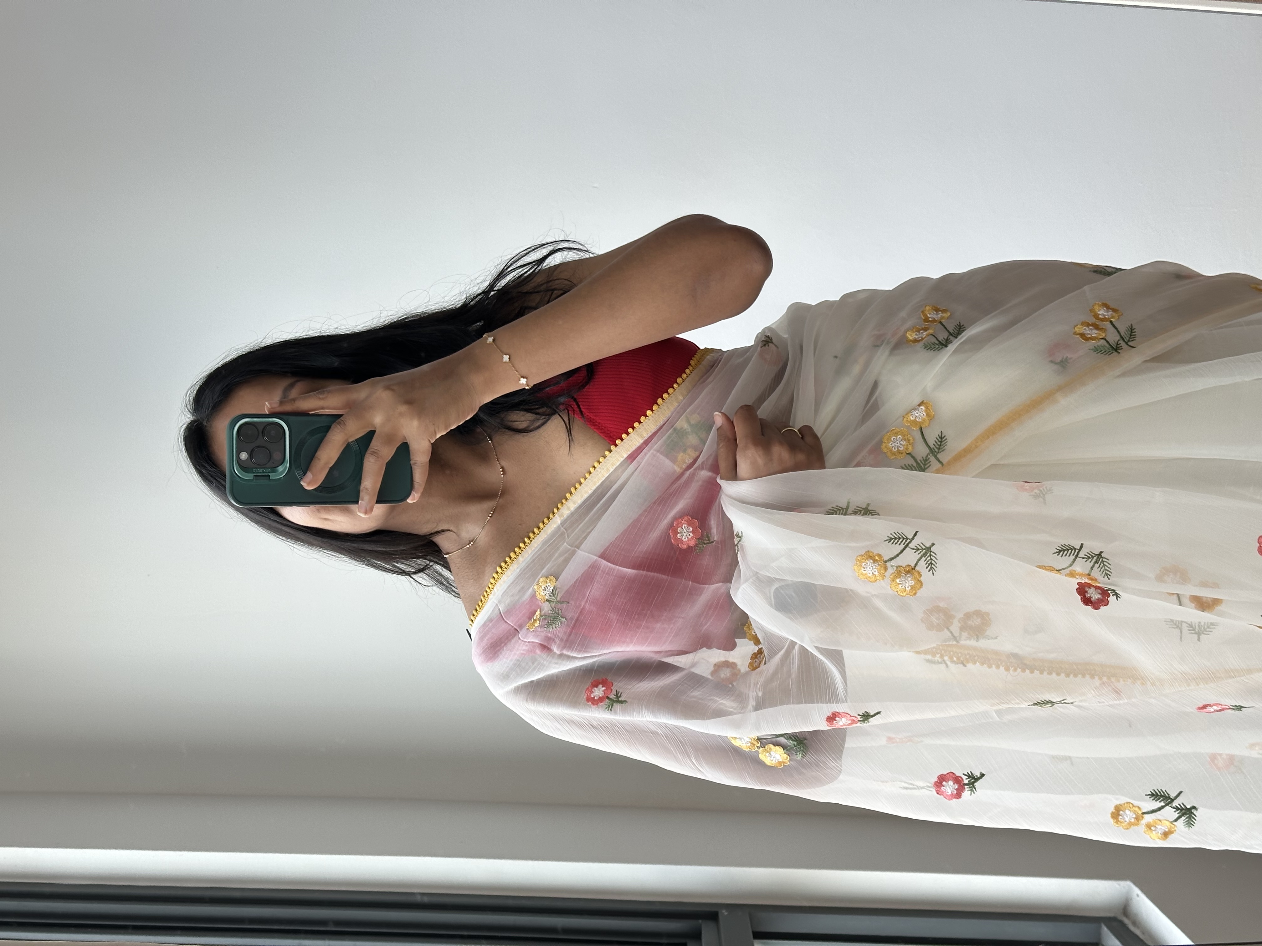 Pure Chiffon Organza Saree