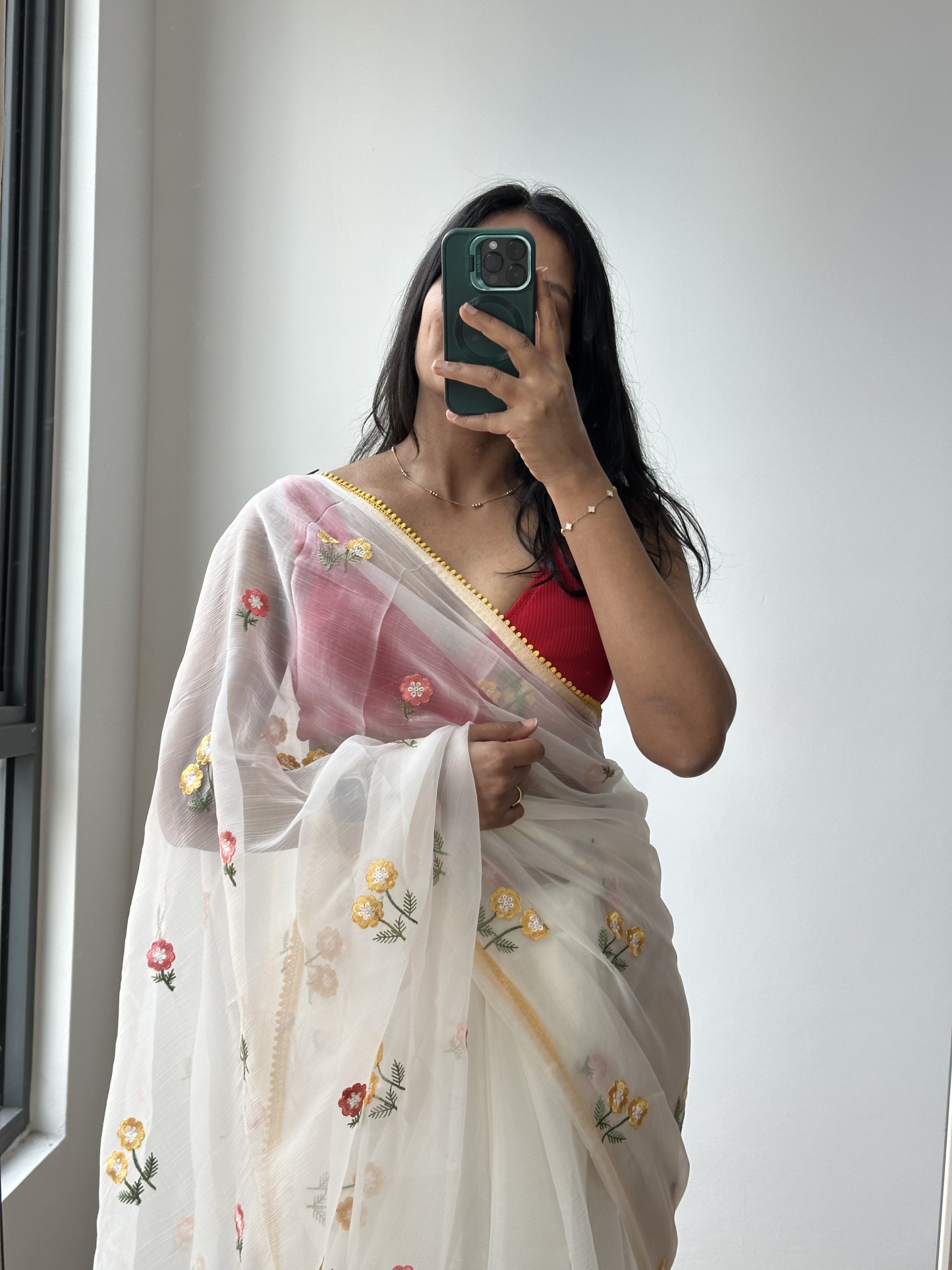 Pure Chiffon Organza Saree