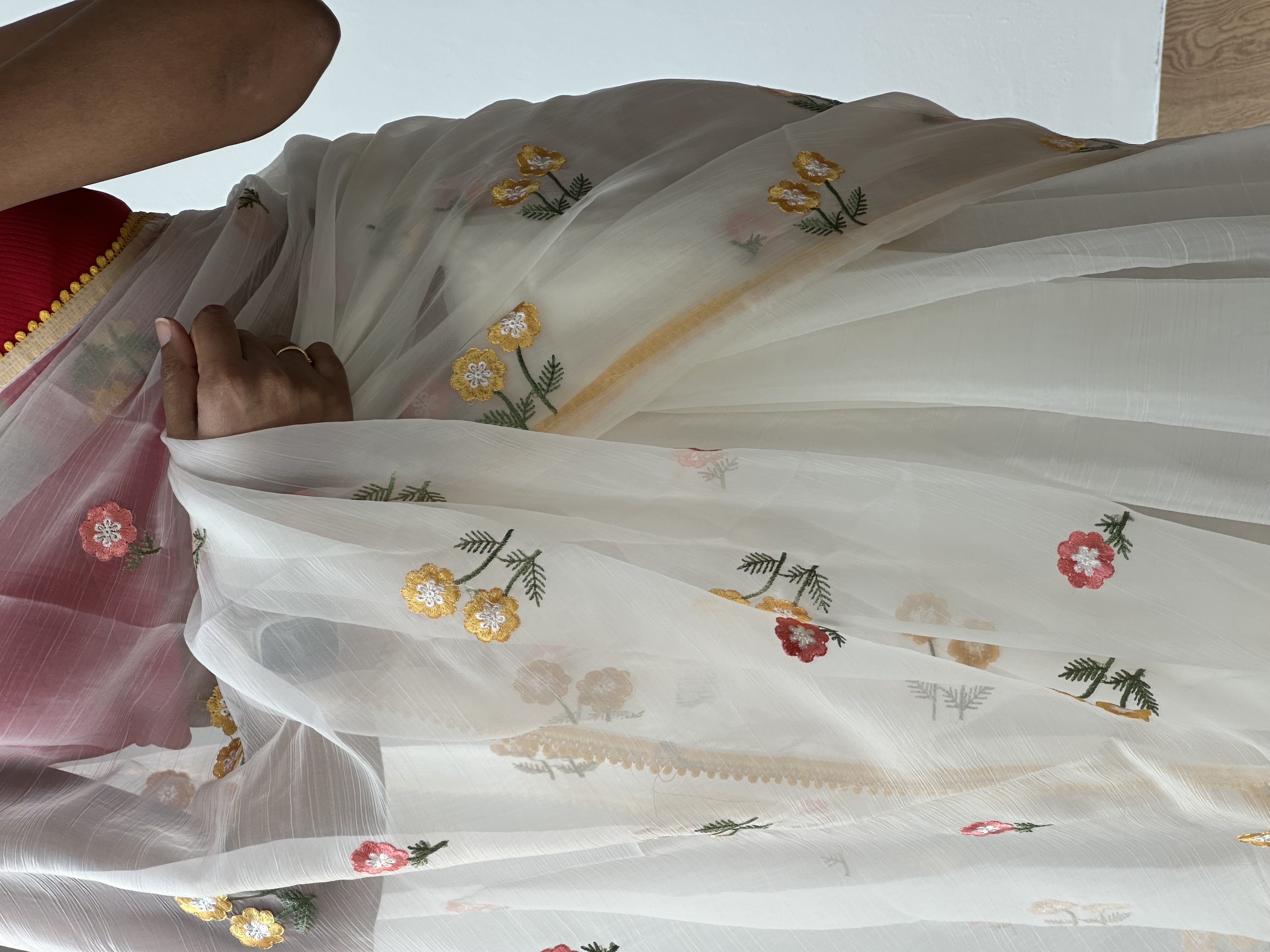 Pure Chiffon Organza Saree