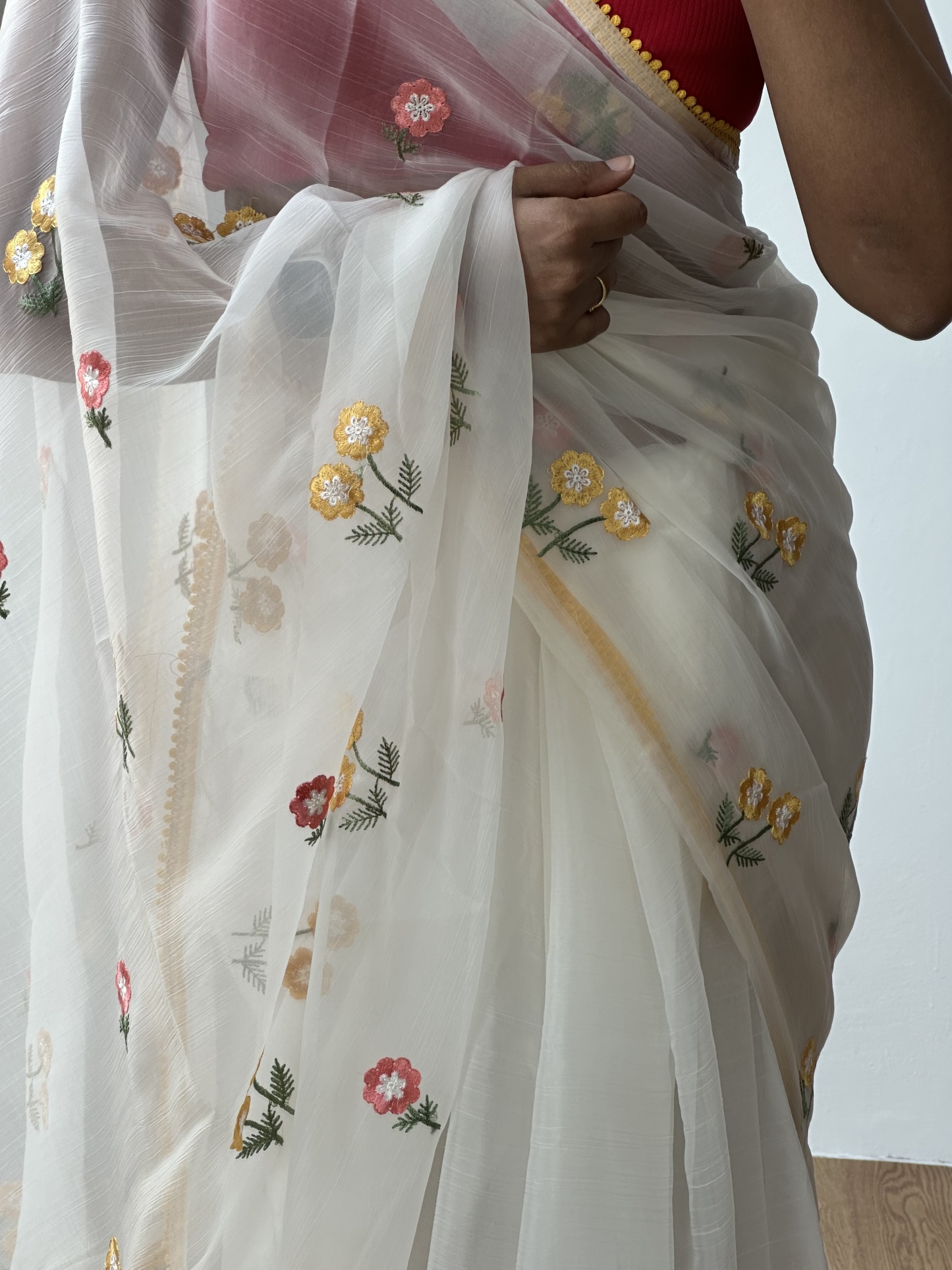 Pure Chiffon Organza Saree