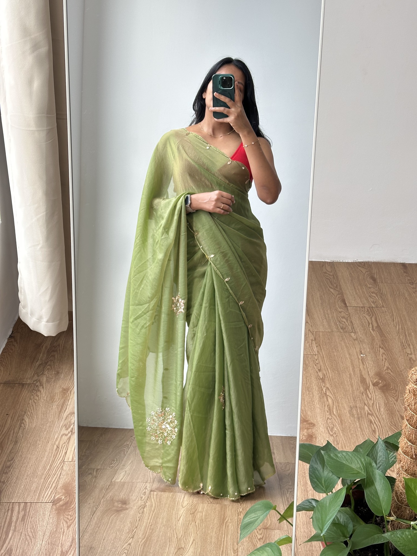 Double Tone Tissue Saree