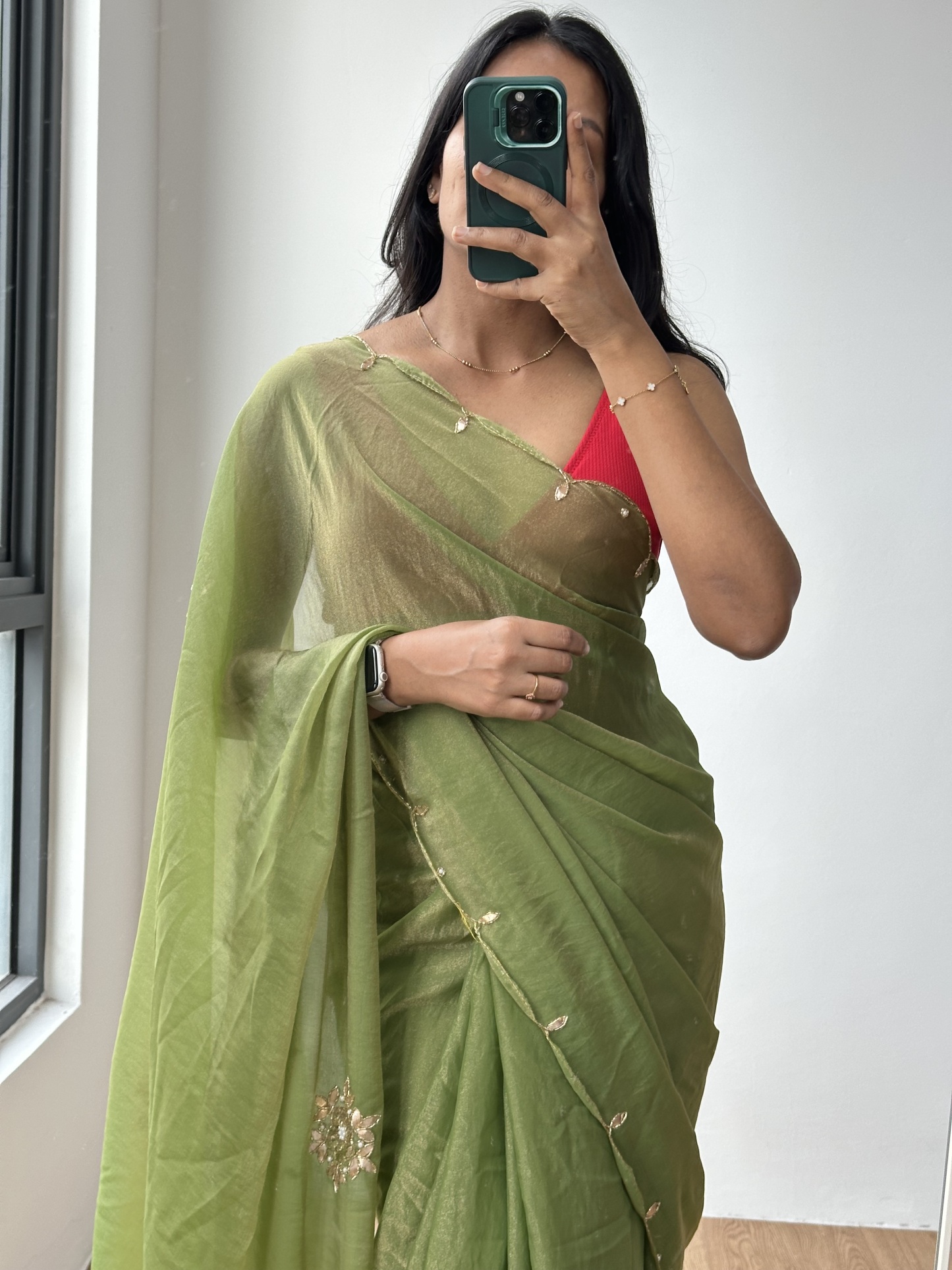 Double Tone Tissue Saree