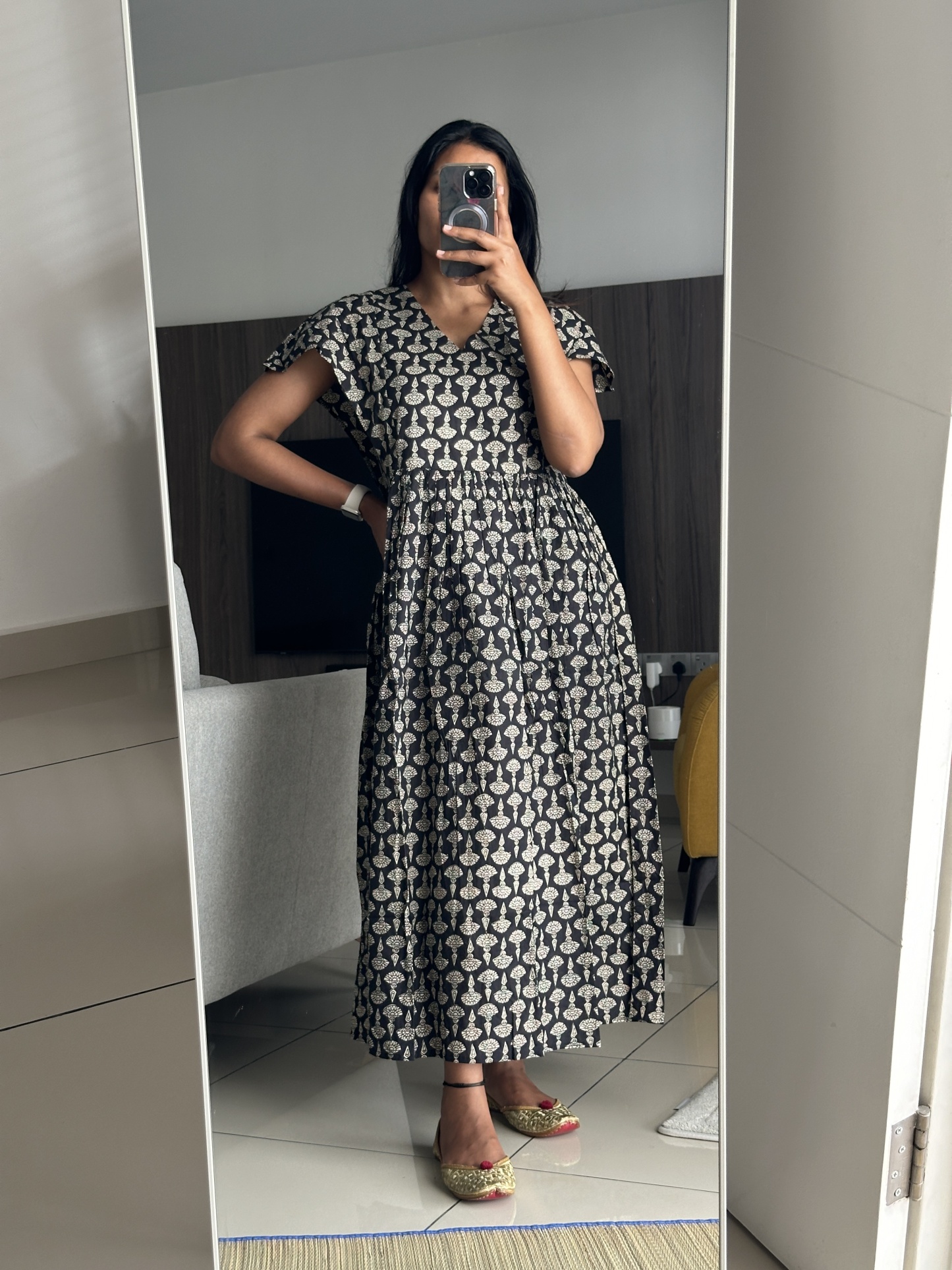 Casual Flowy Ankle Dress