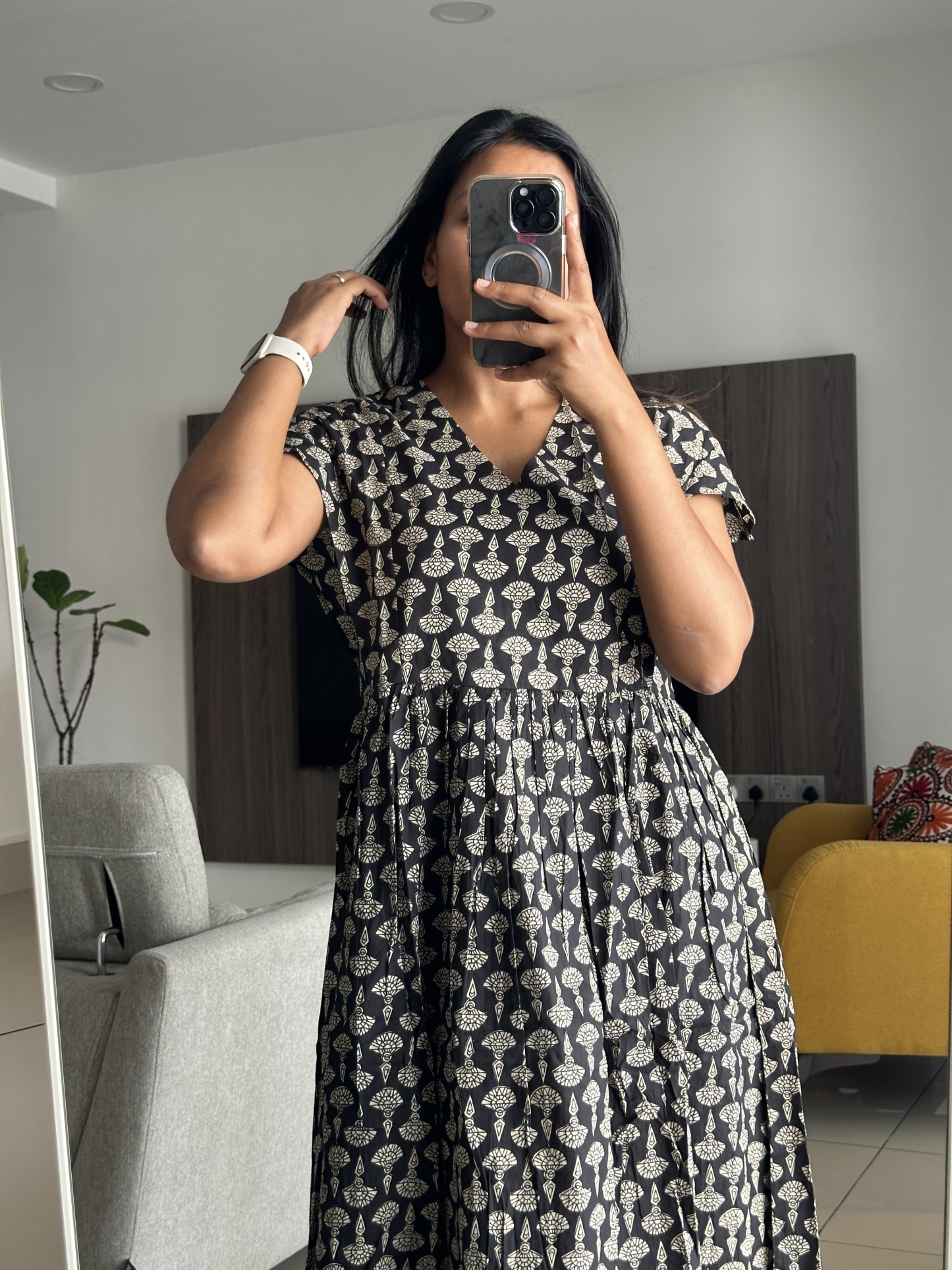 Casual Flowy Ankle Dress
