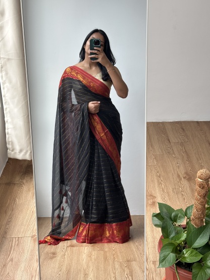 Mul Cotton Contrast Border