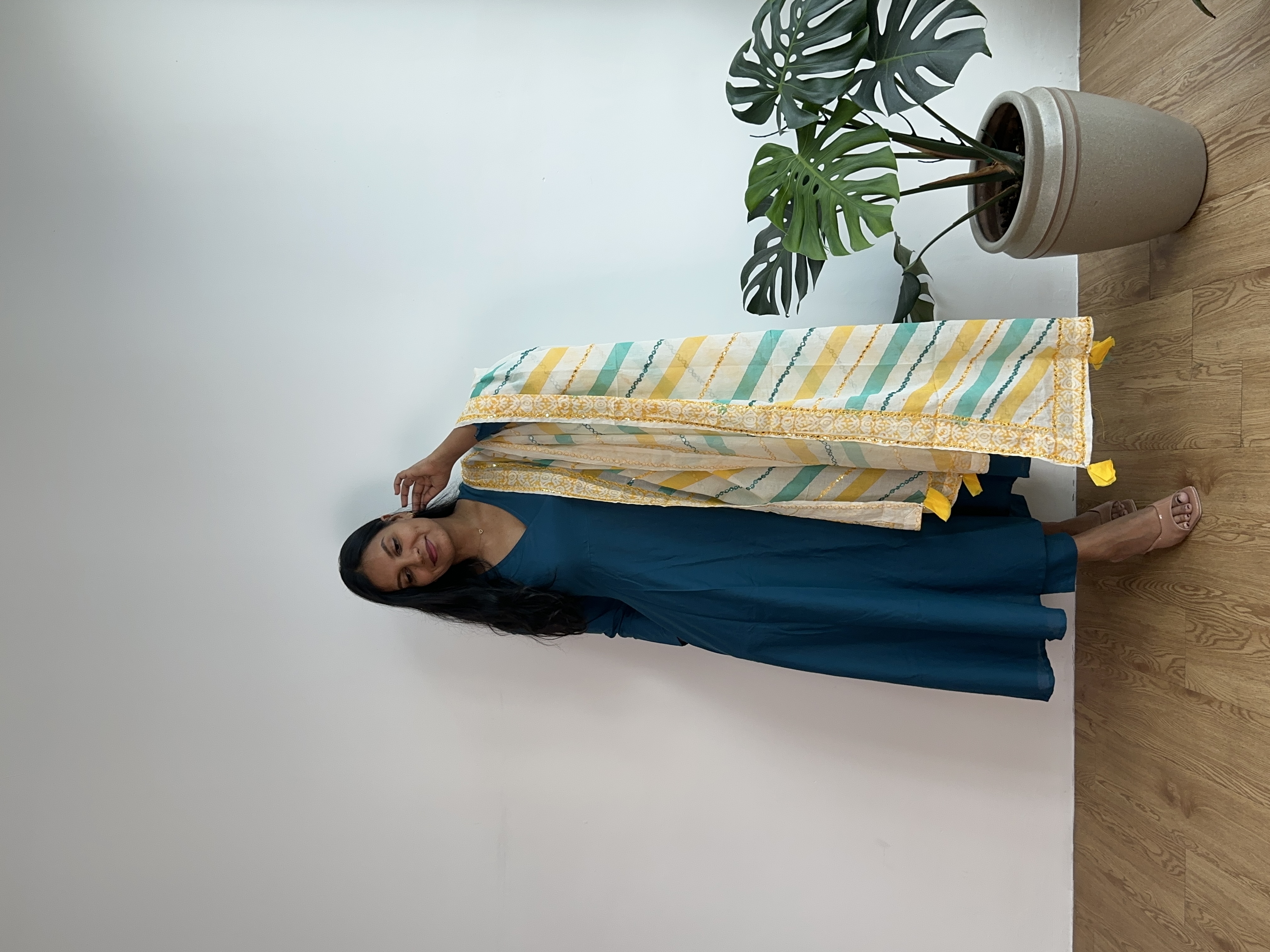 Handblock Angrakha Suit