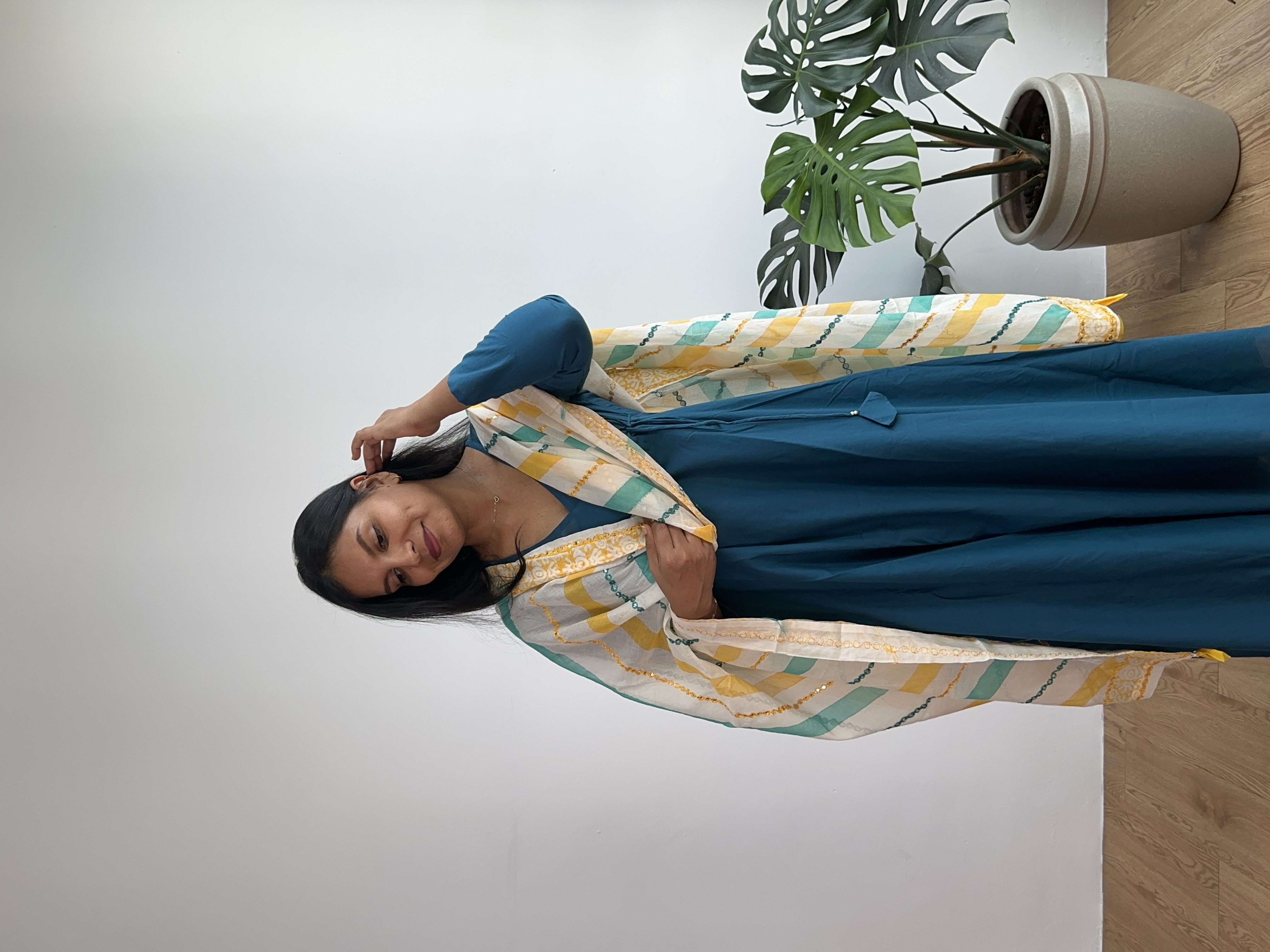 Handblock Angrakha Suit