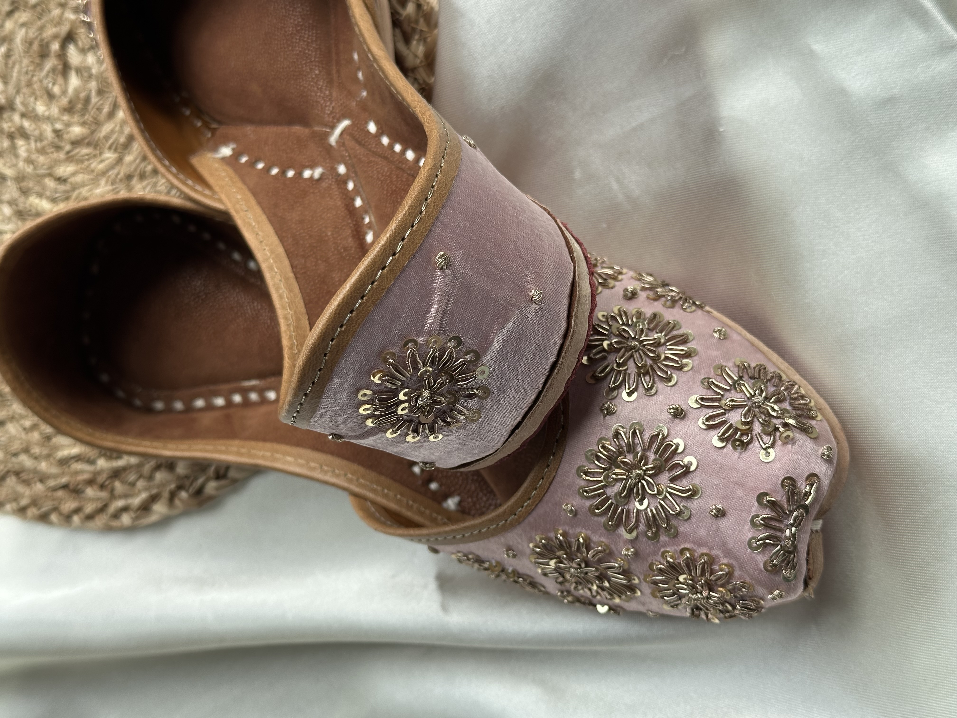 Pink Sequinned Jutti
