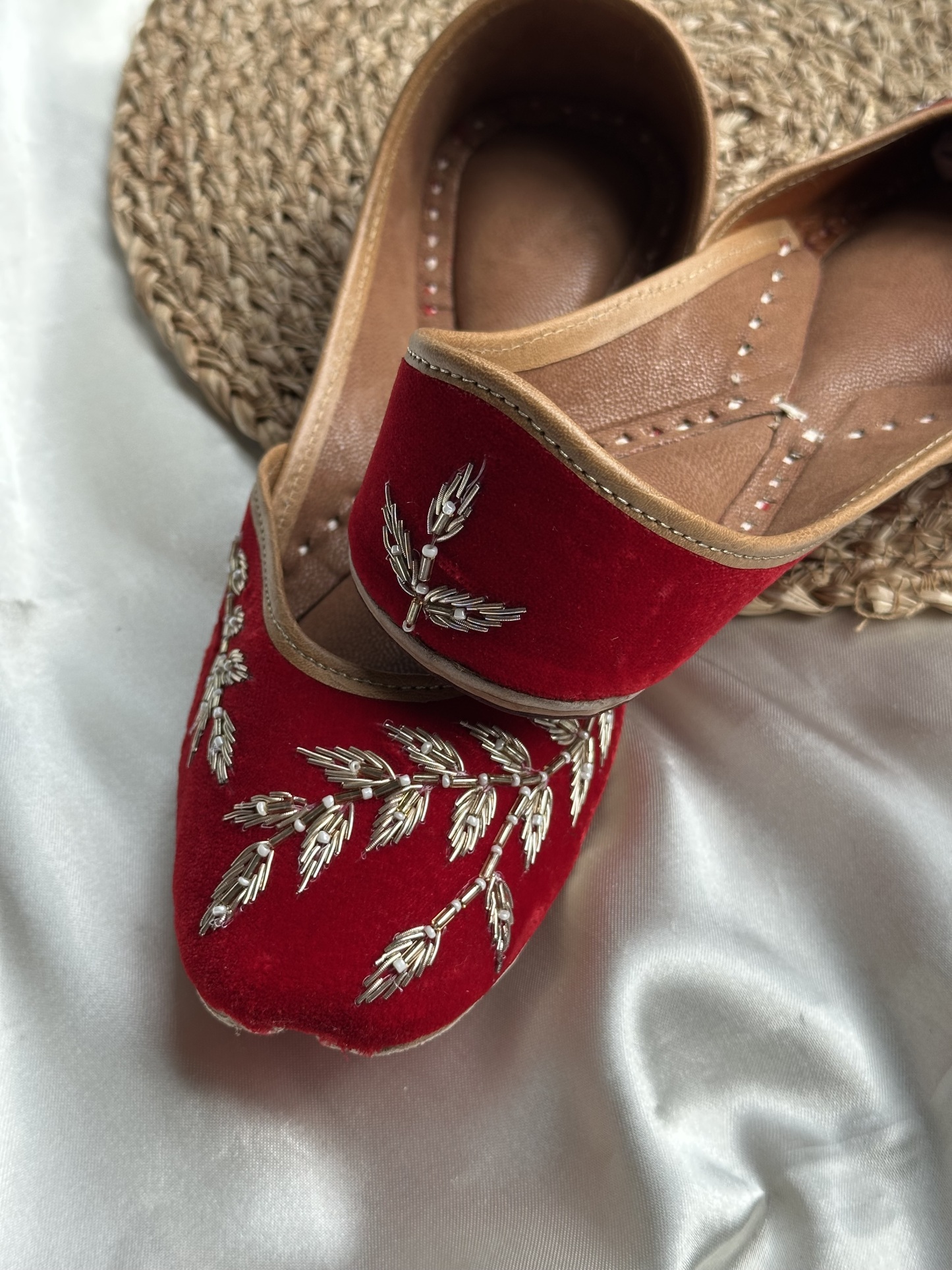 Red Sequinned Jutti