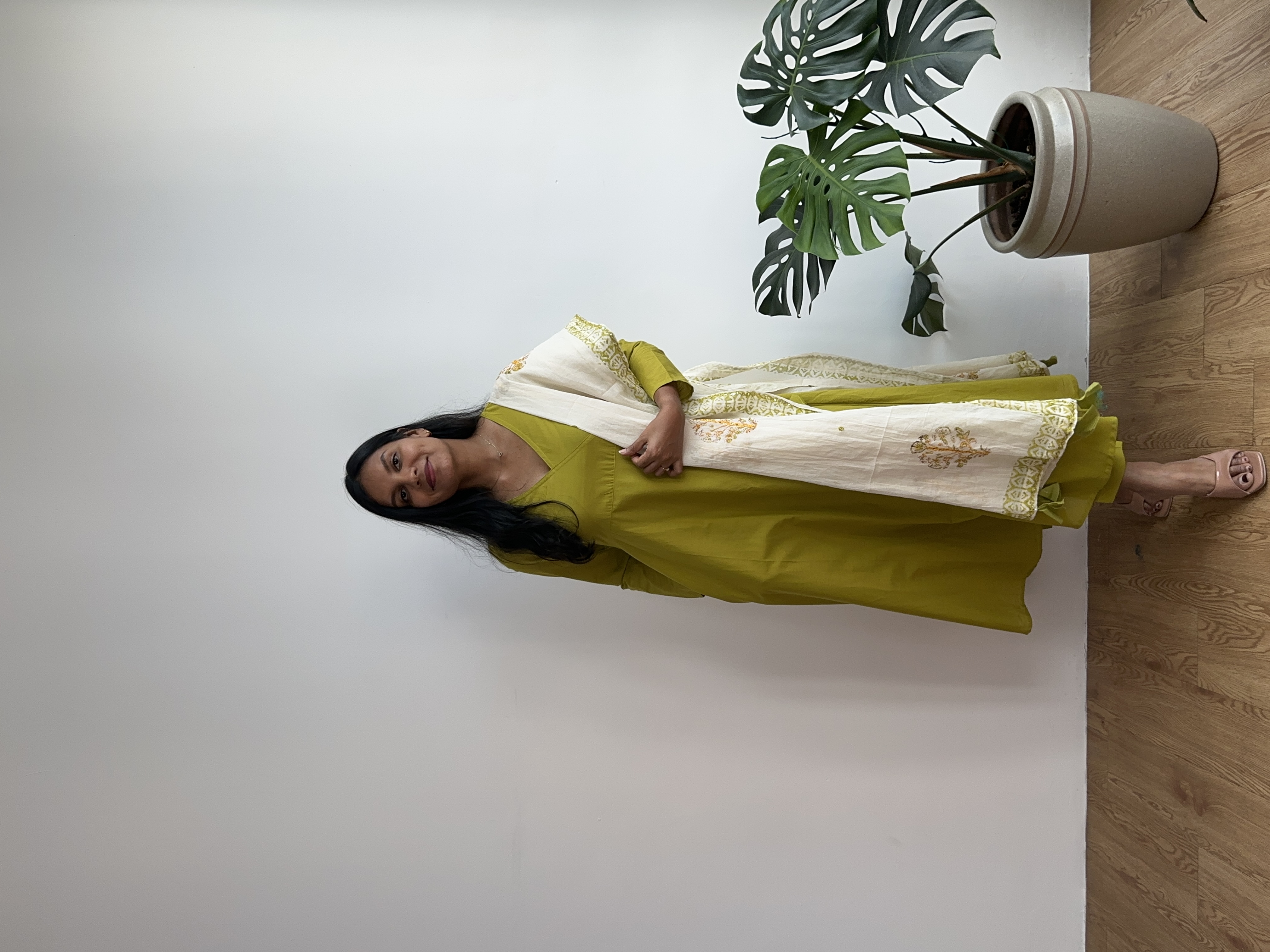 Handblock Angrakha Suit