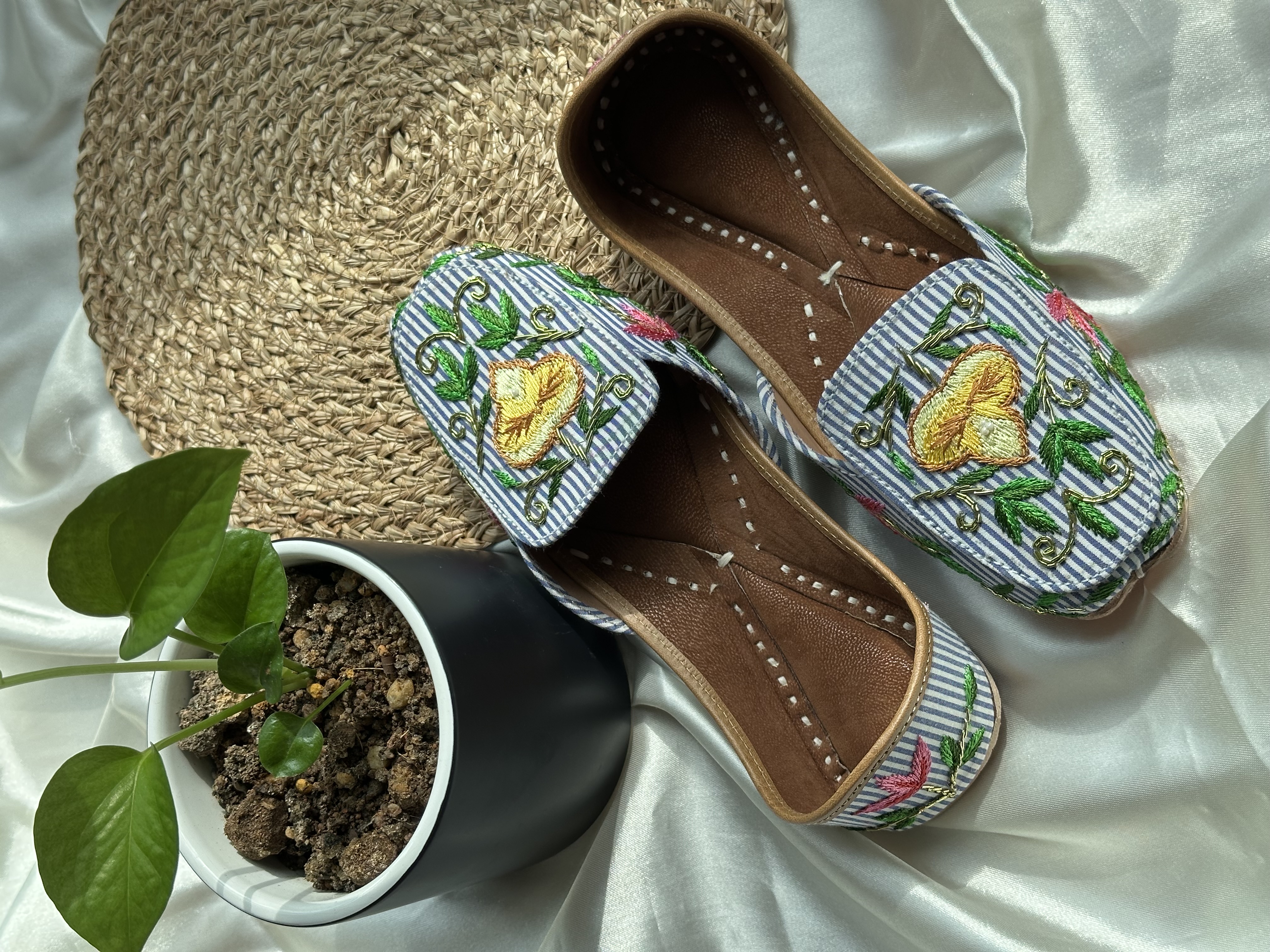 Stripes Embroidered Loafer