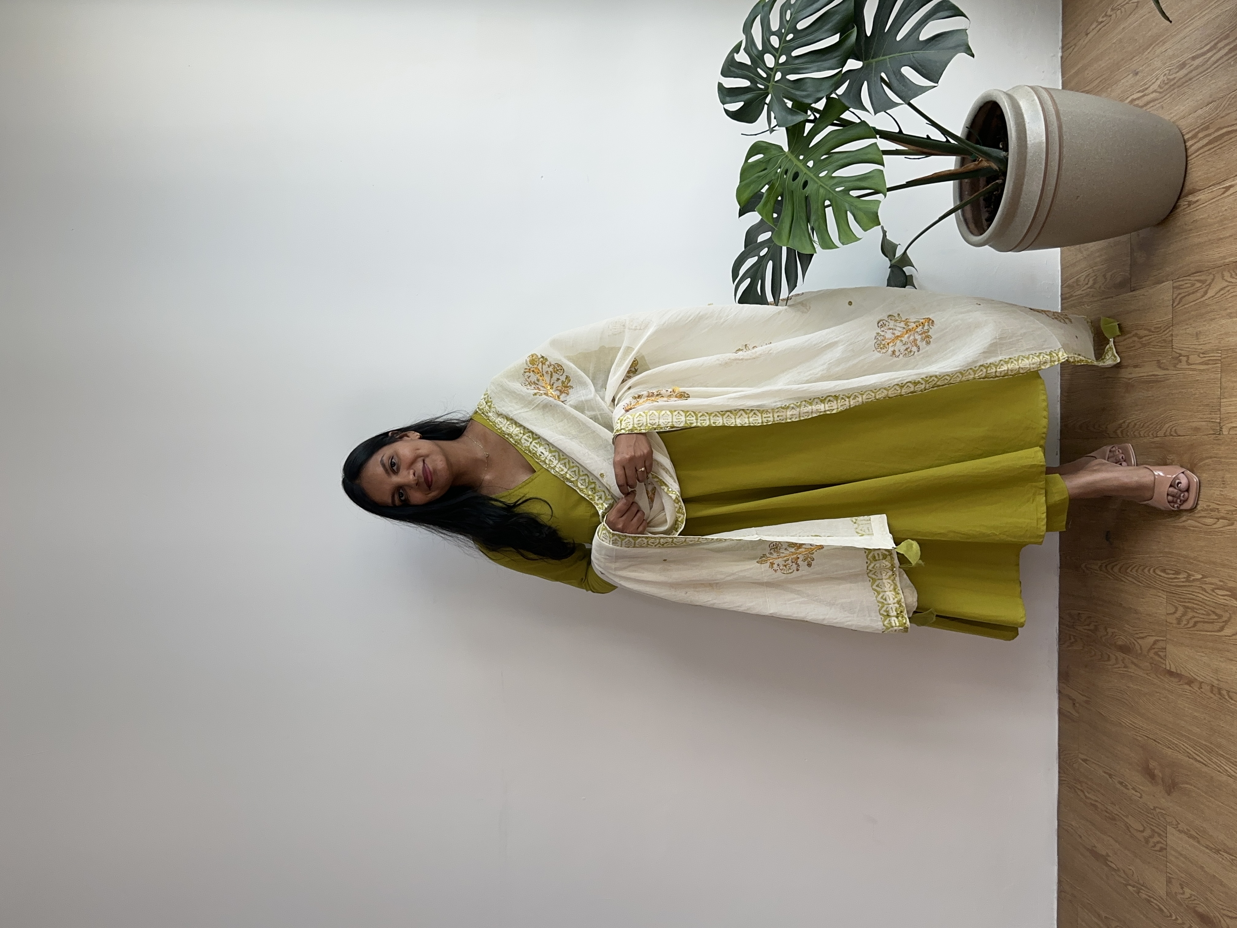 Handblock Angrakha Suit