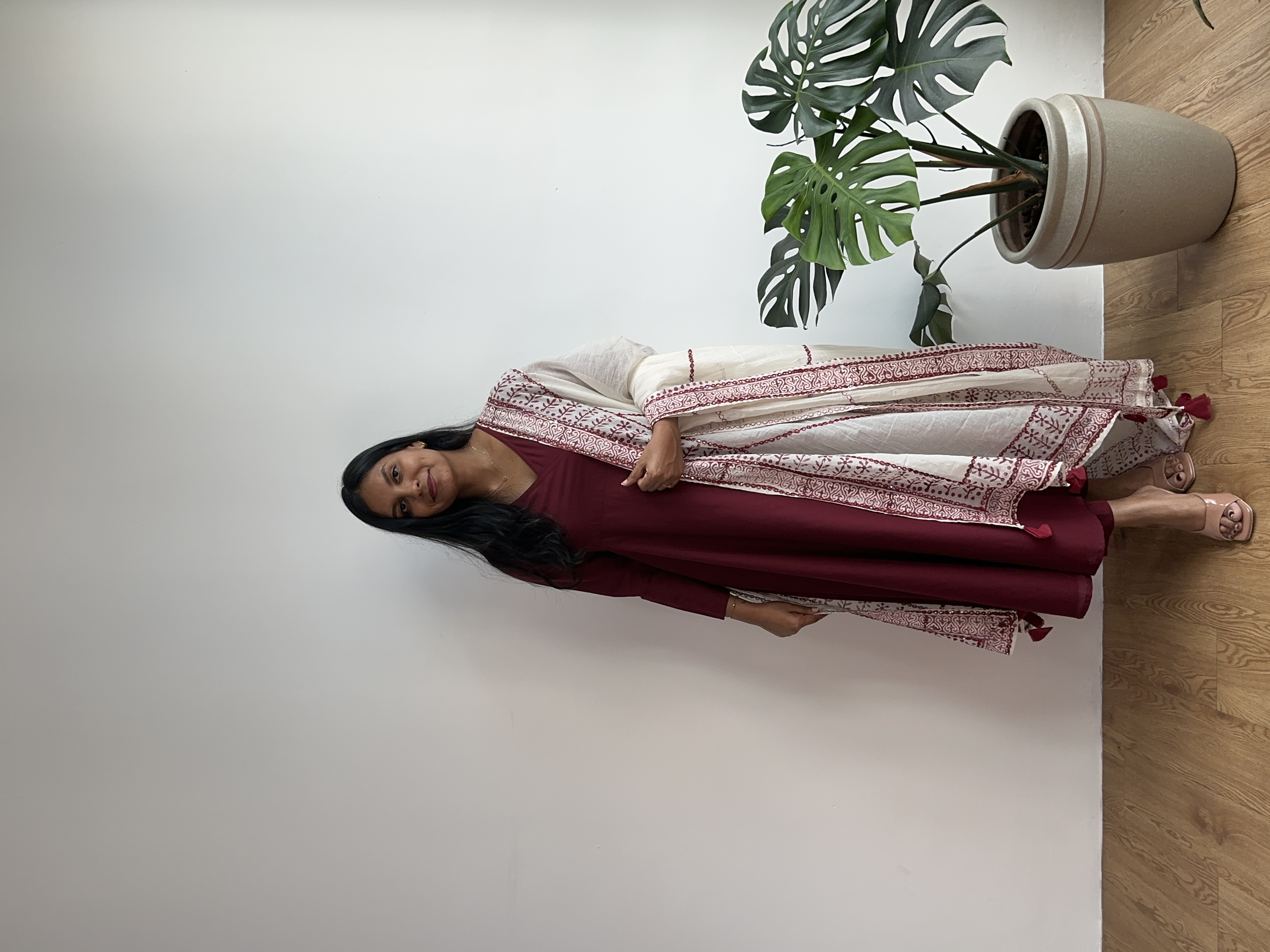 Handblock Angrakha Suit