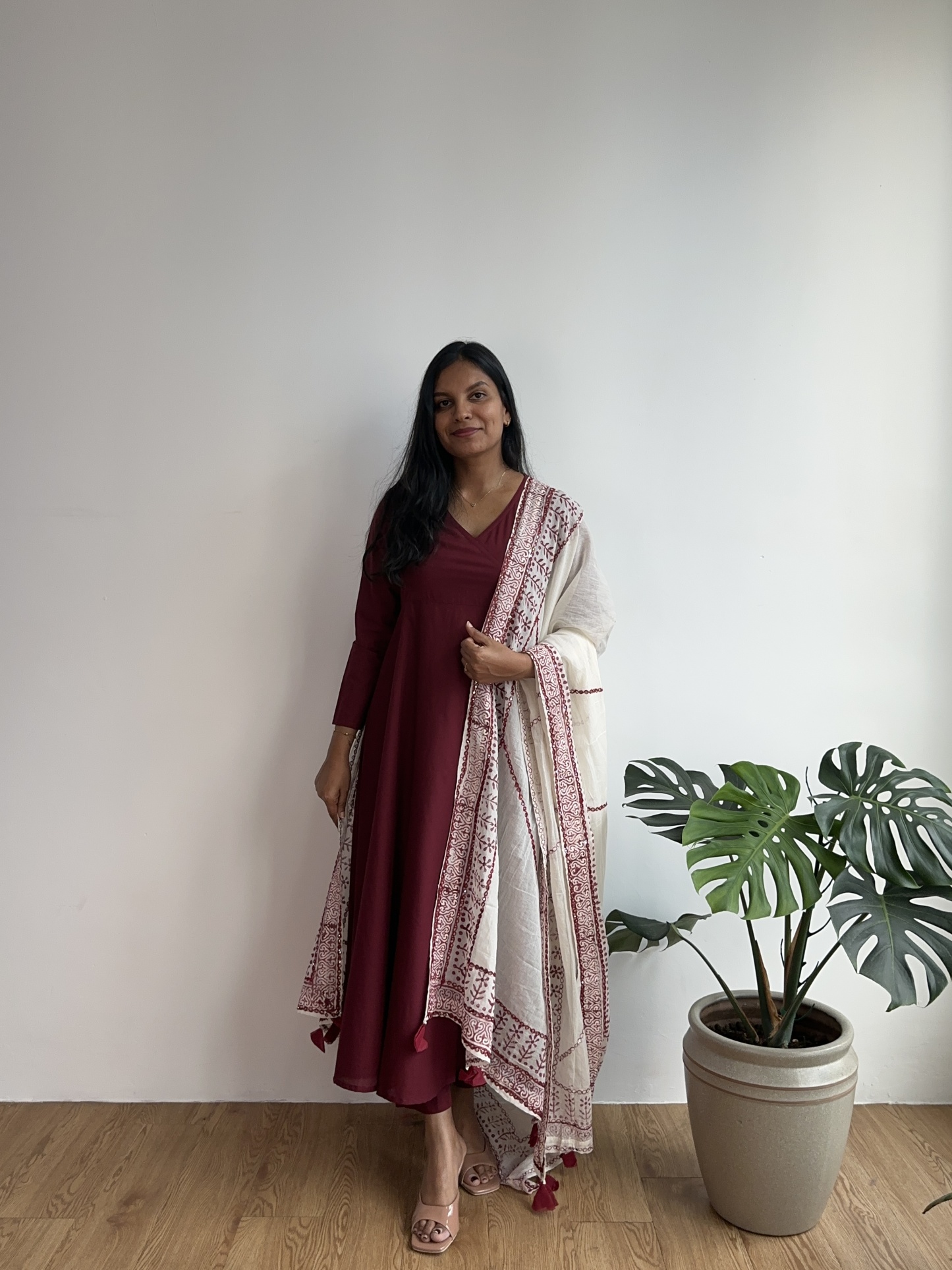 Handblock Angrakha Suit