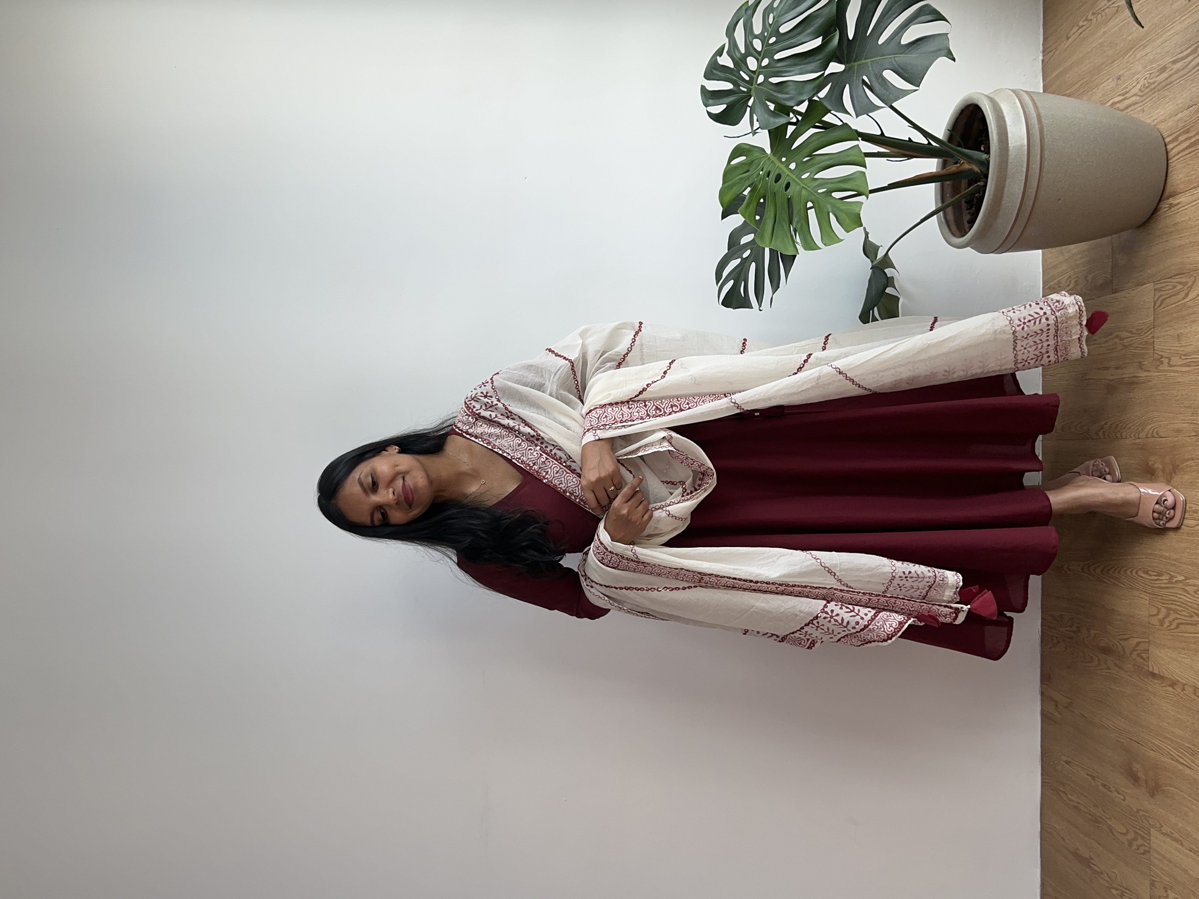 Handblock Angrakha Suit
