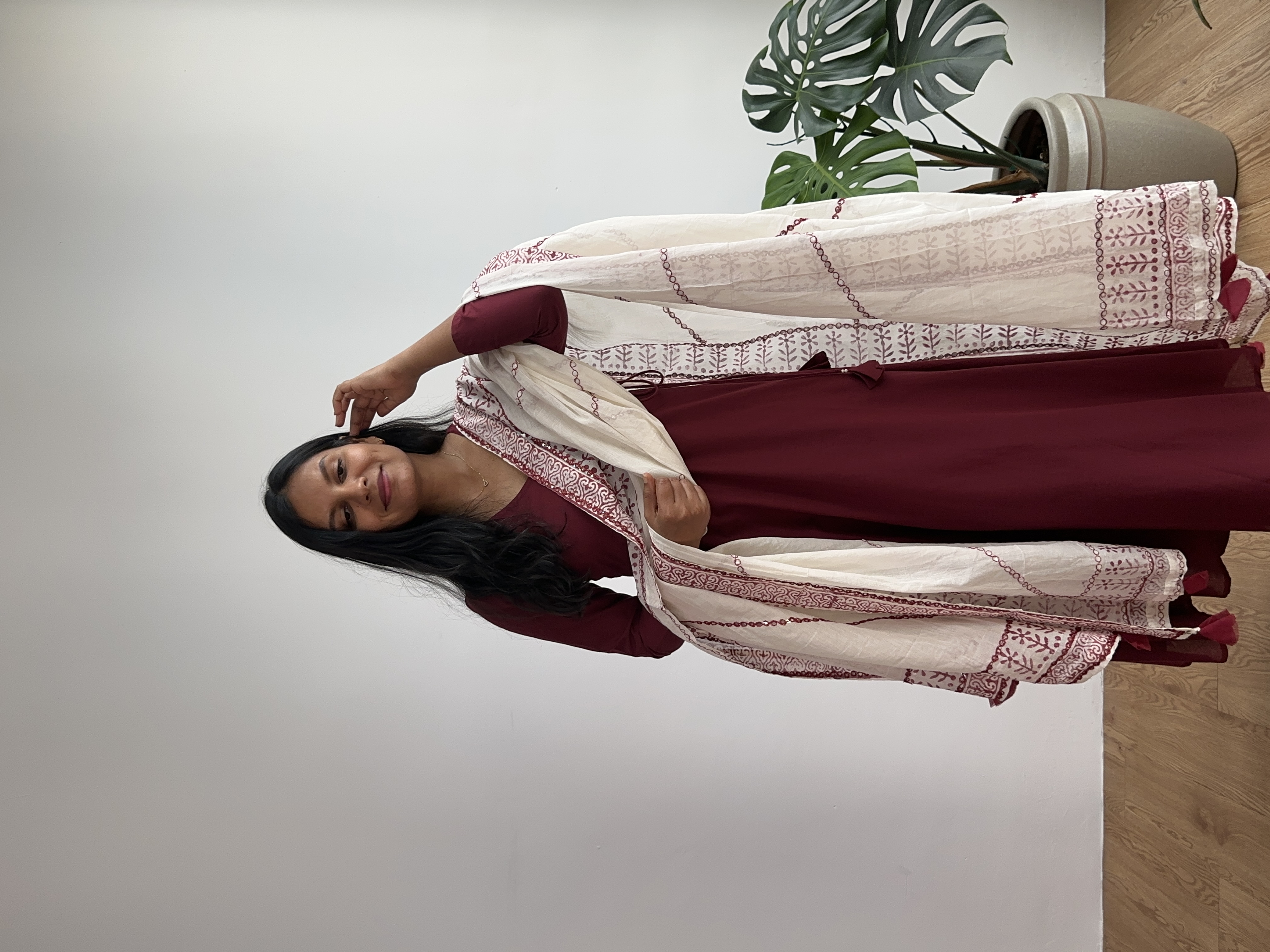 Handblock Angrakha Suit