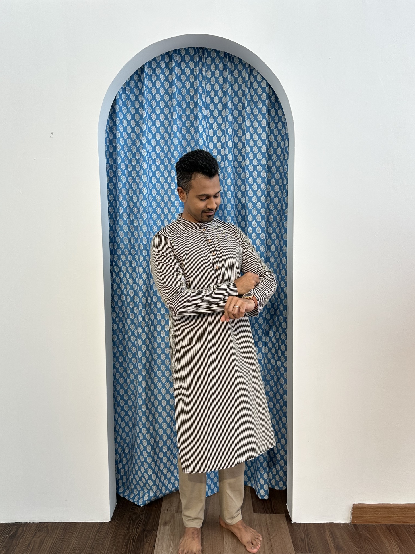 Handblock Stripes Kurta