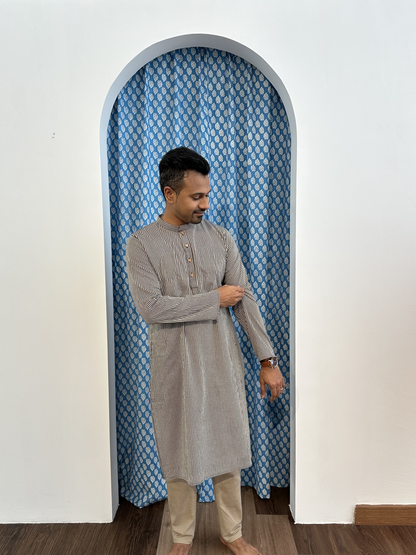 Handblock Stripes Kurta
