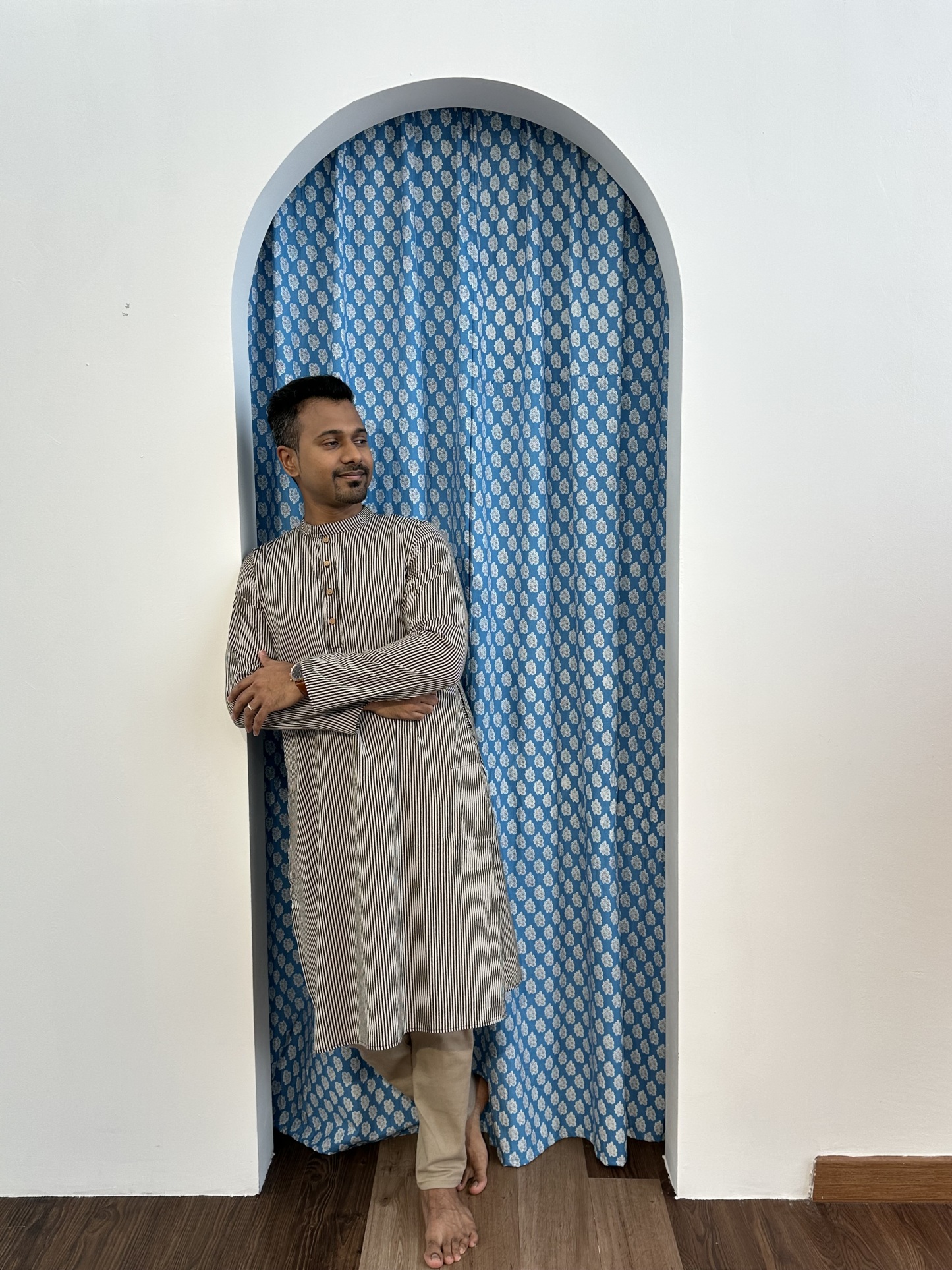 Handblock Stripes Kurta