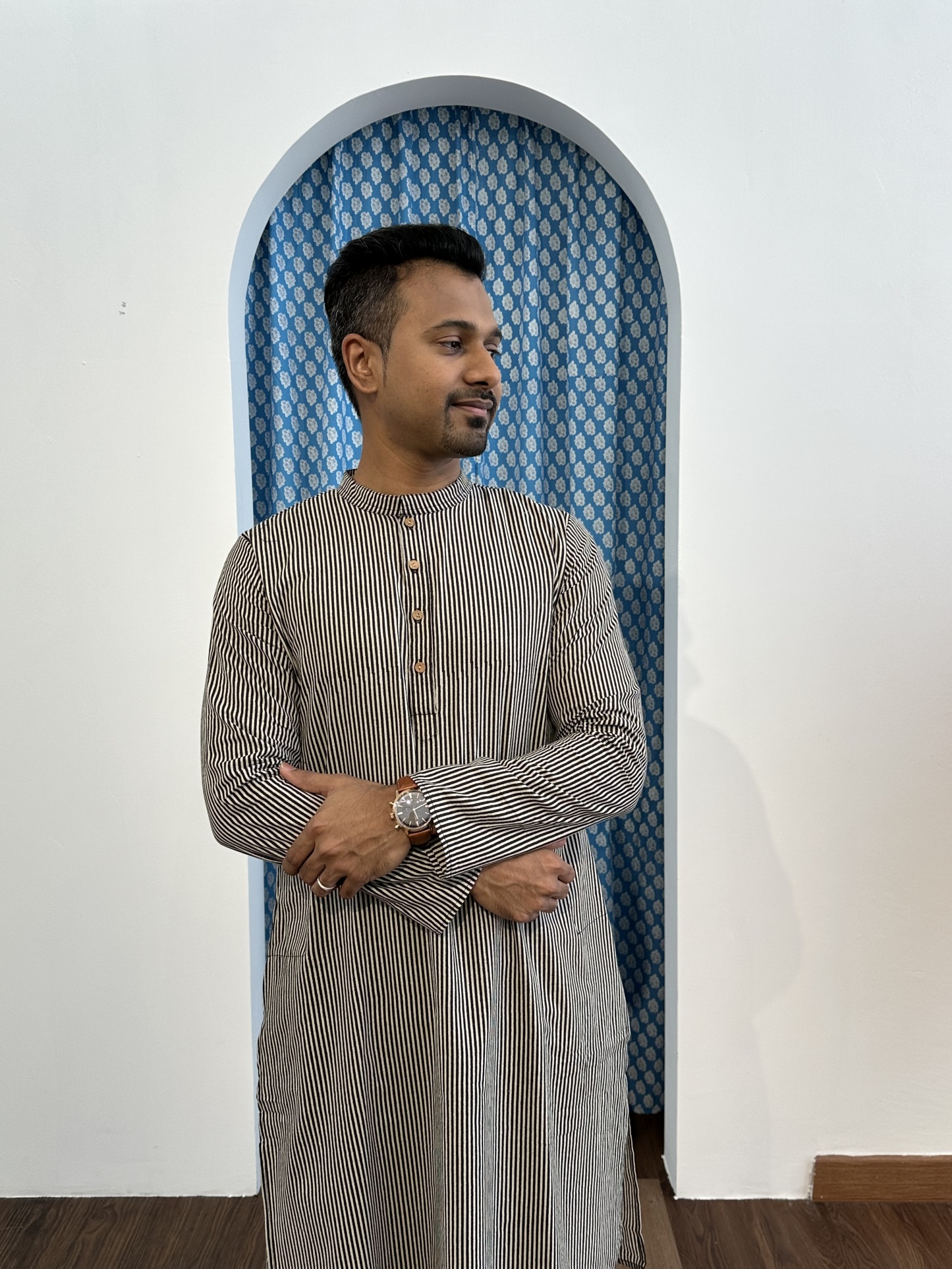 Handblock Stripes Kurta