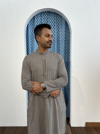 Handblock Stripes Kurta