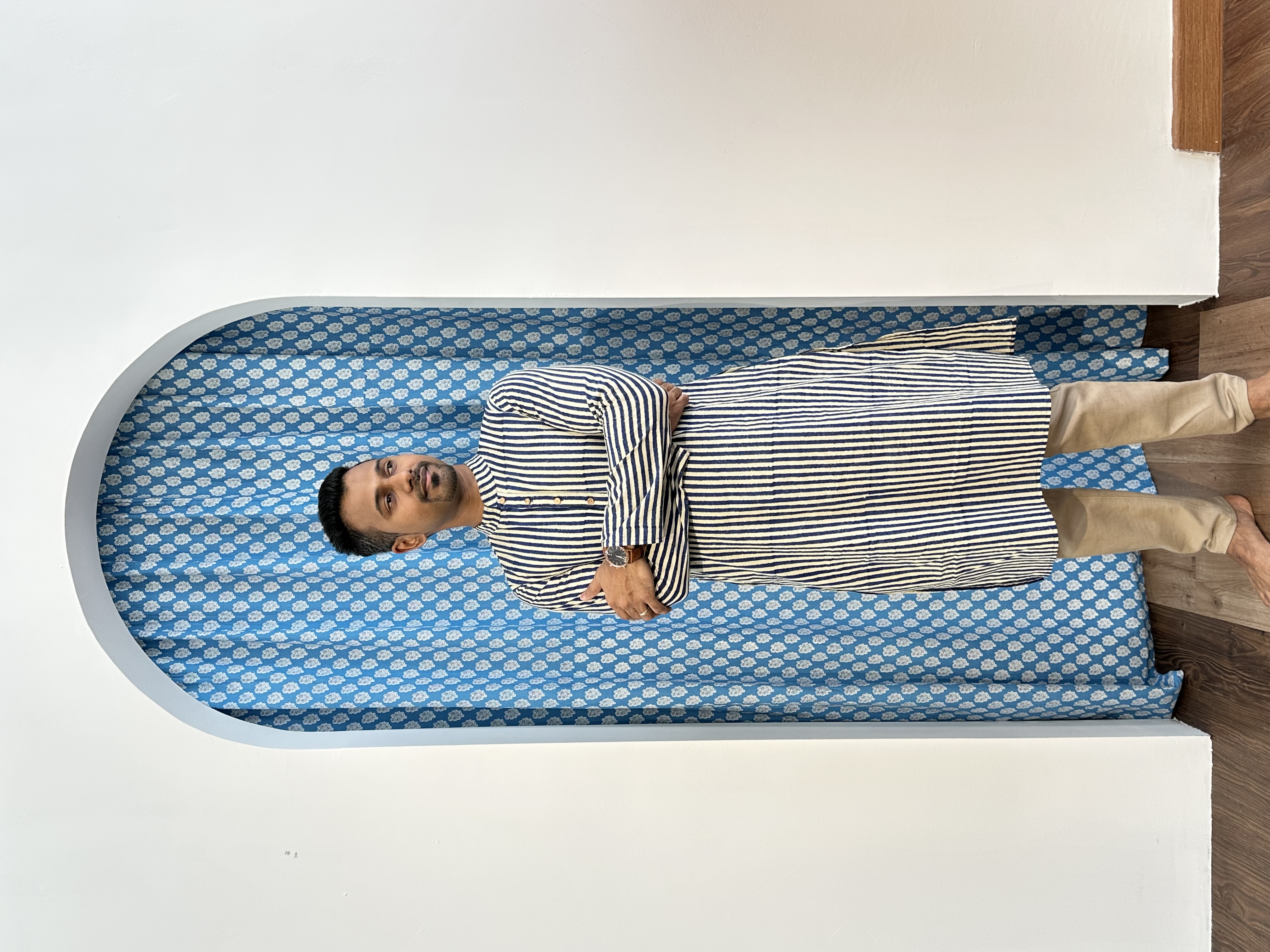 Handblock Stripes Kurta