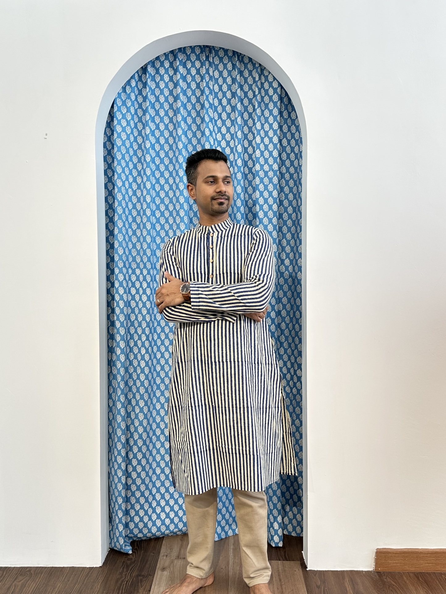 Handblock Stripes Kurta