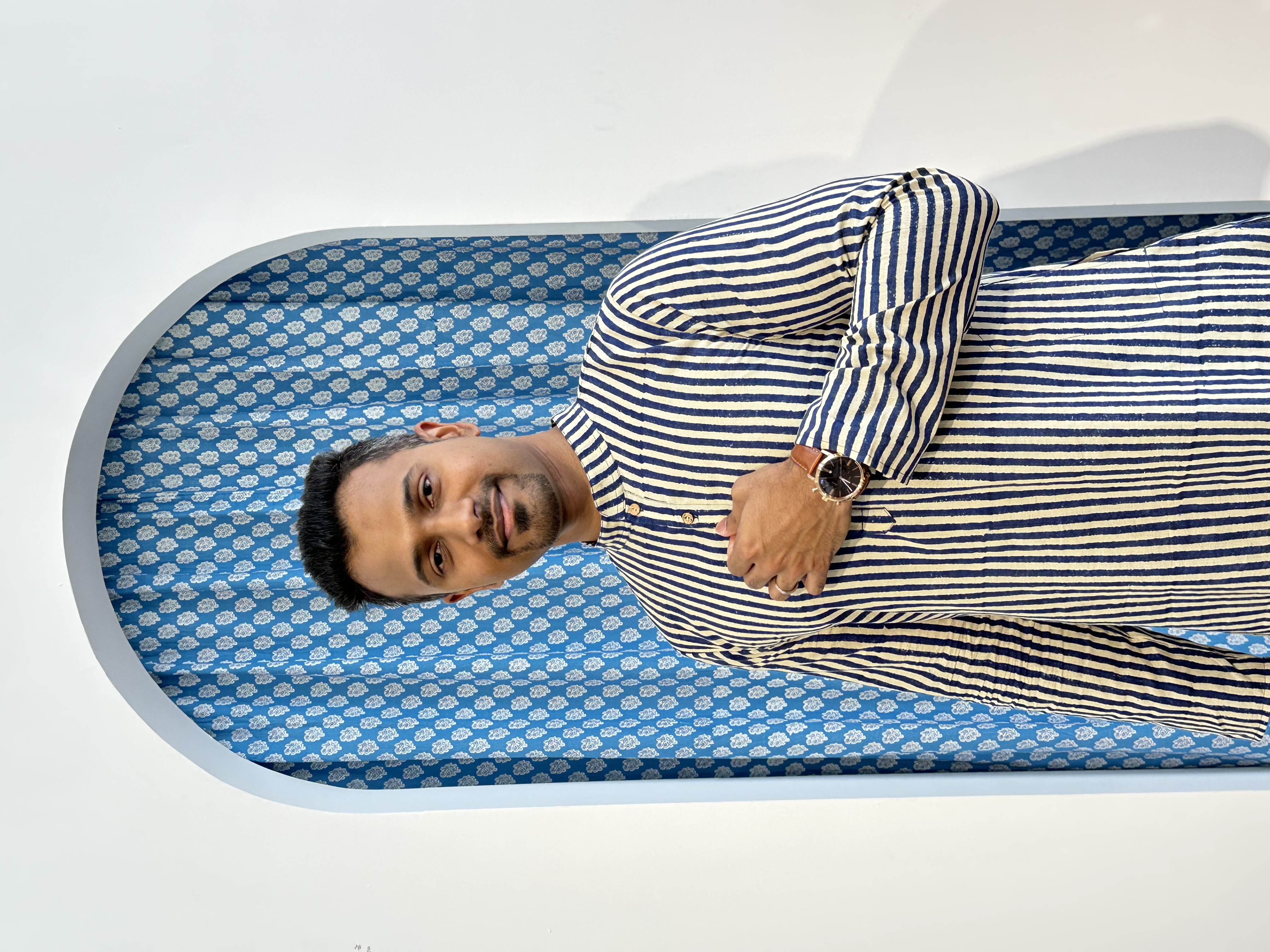 Handblock Stripes Kurta