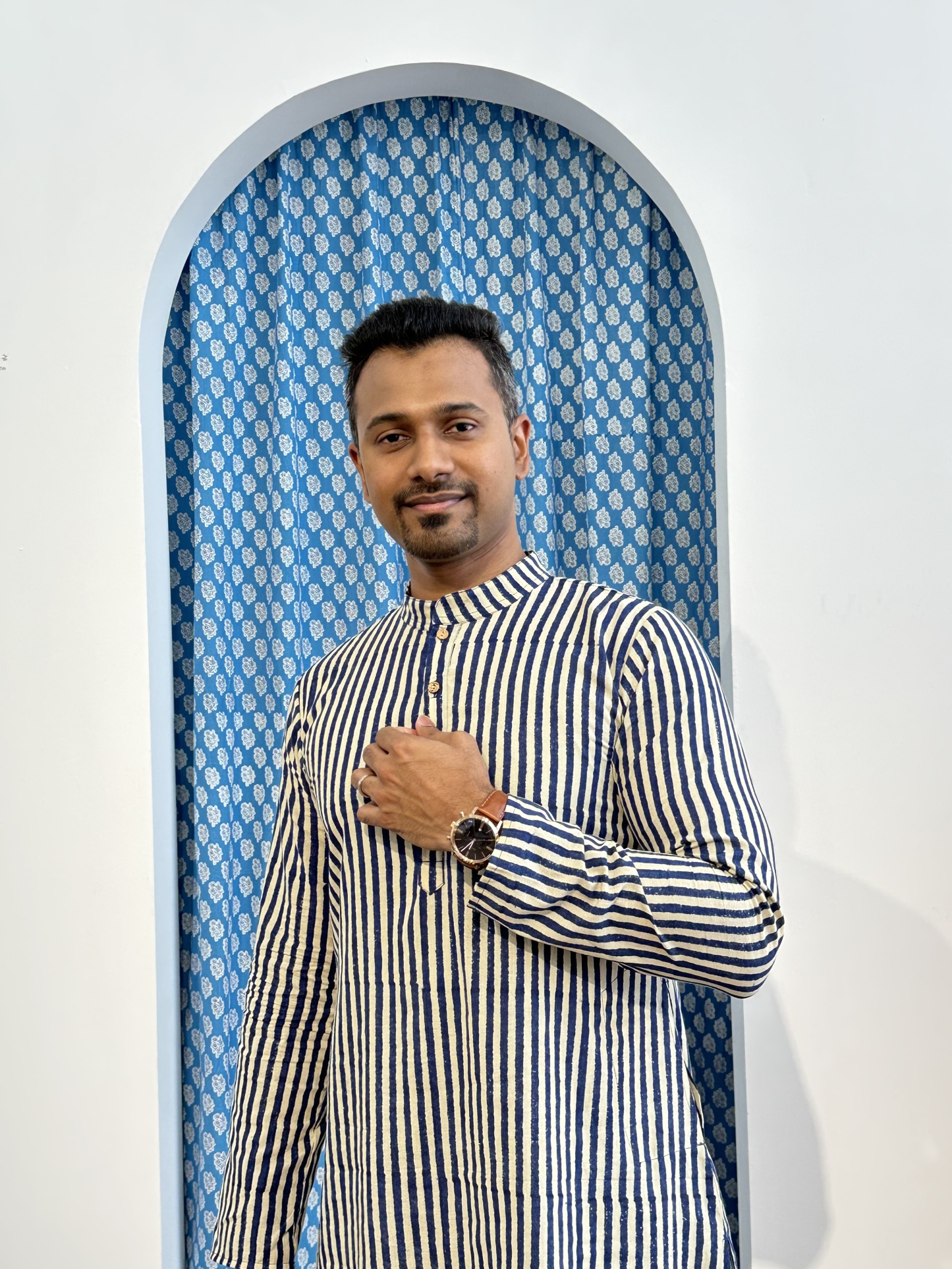 Handblock Stripes Kurta