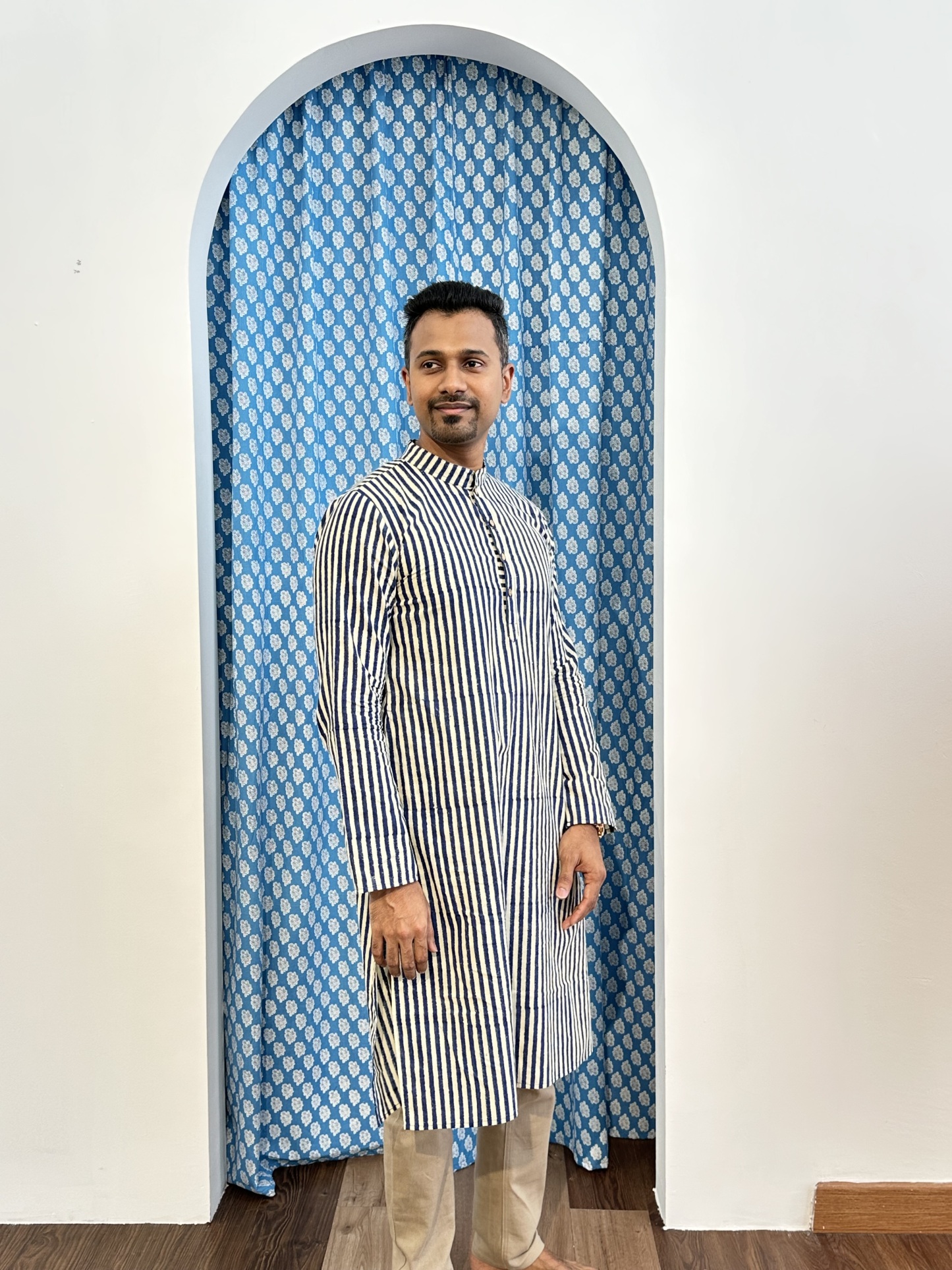 Handblock Stripes Kurta