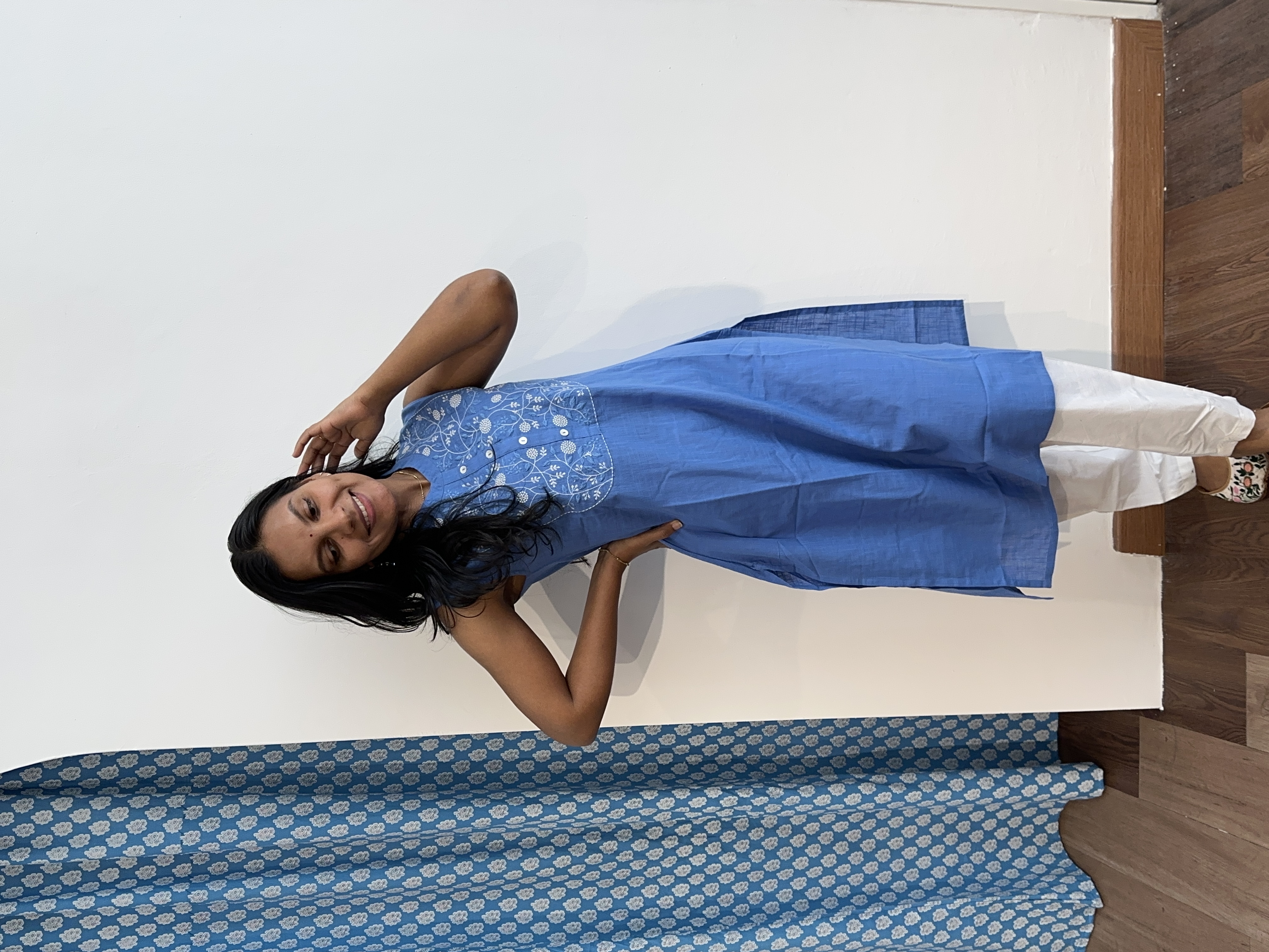 Linen Embroidered Coord Set