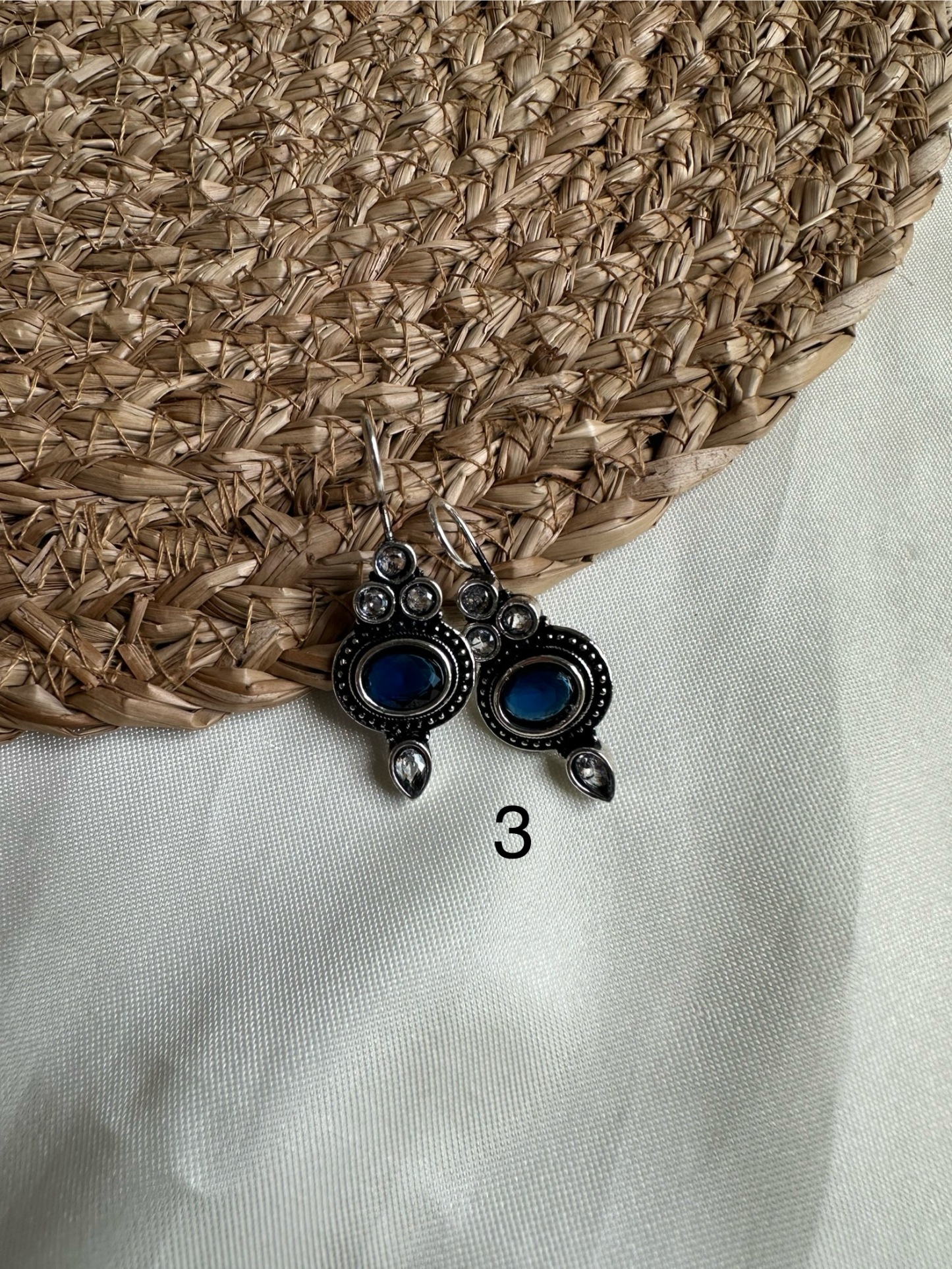 Casual Stone Silver Earring