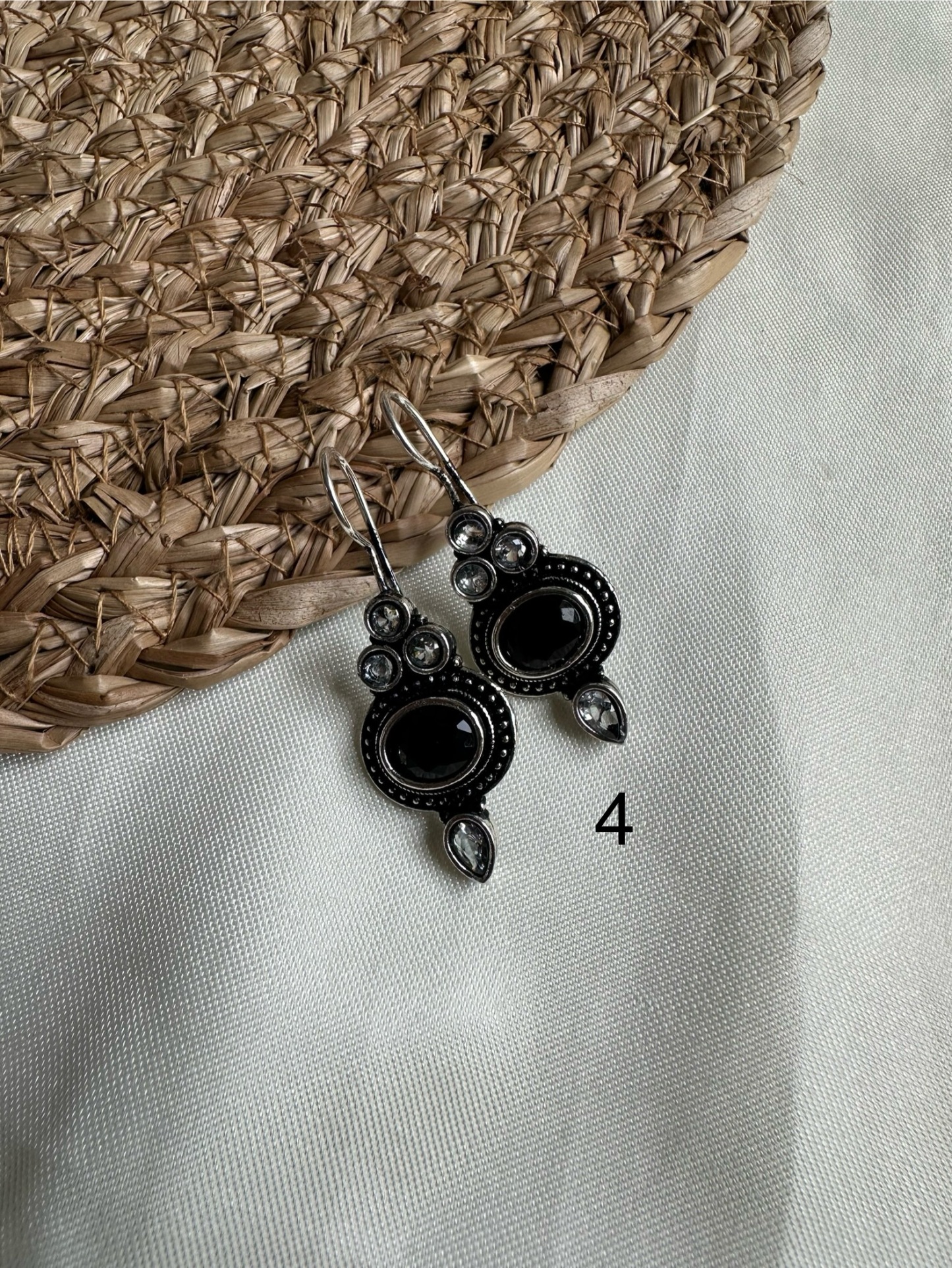 Casual Stone Silver Earring 