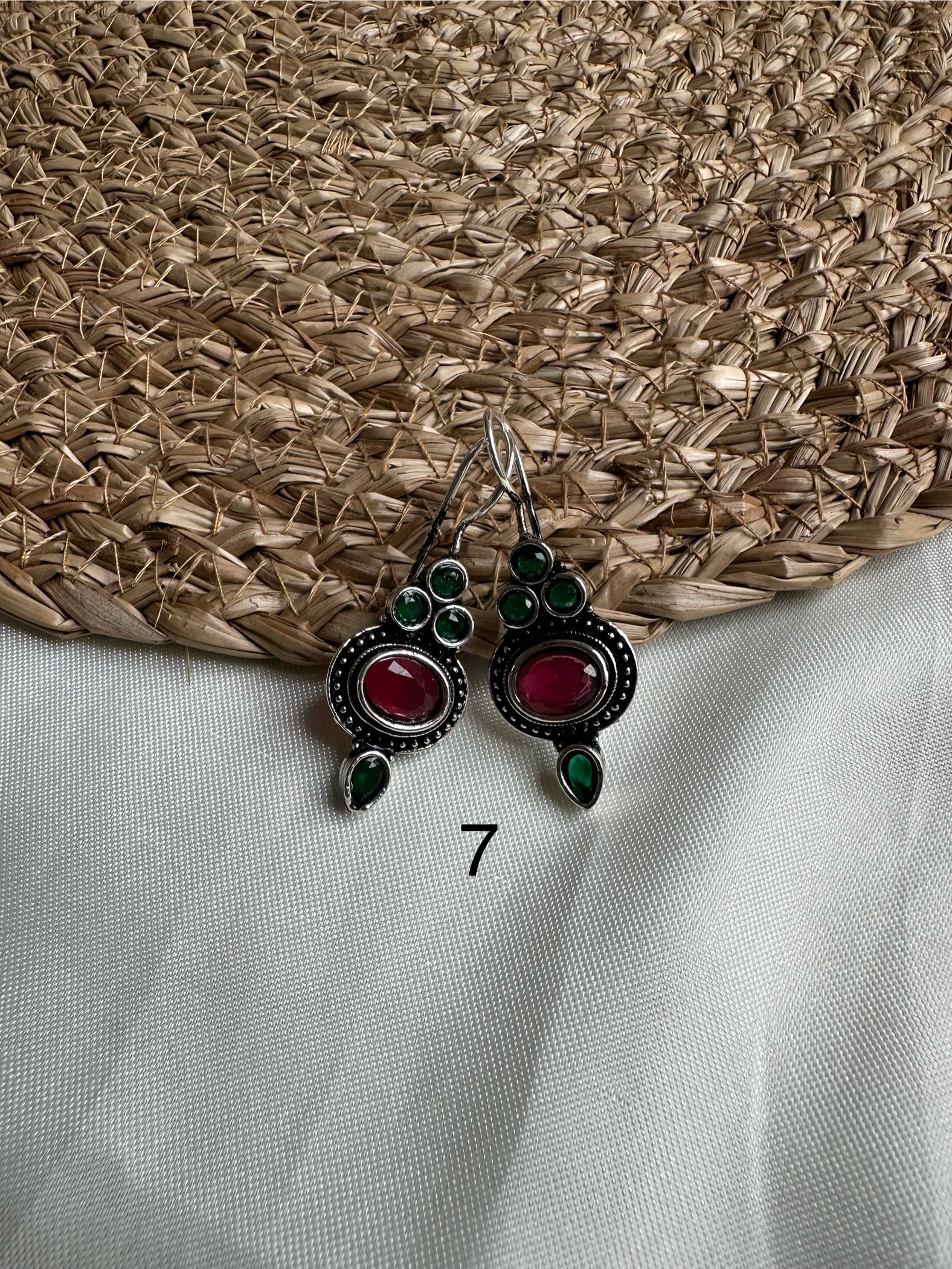 Casual Stone Silver Earring 