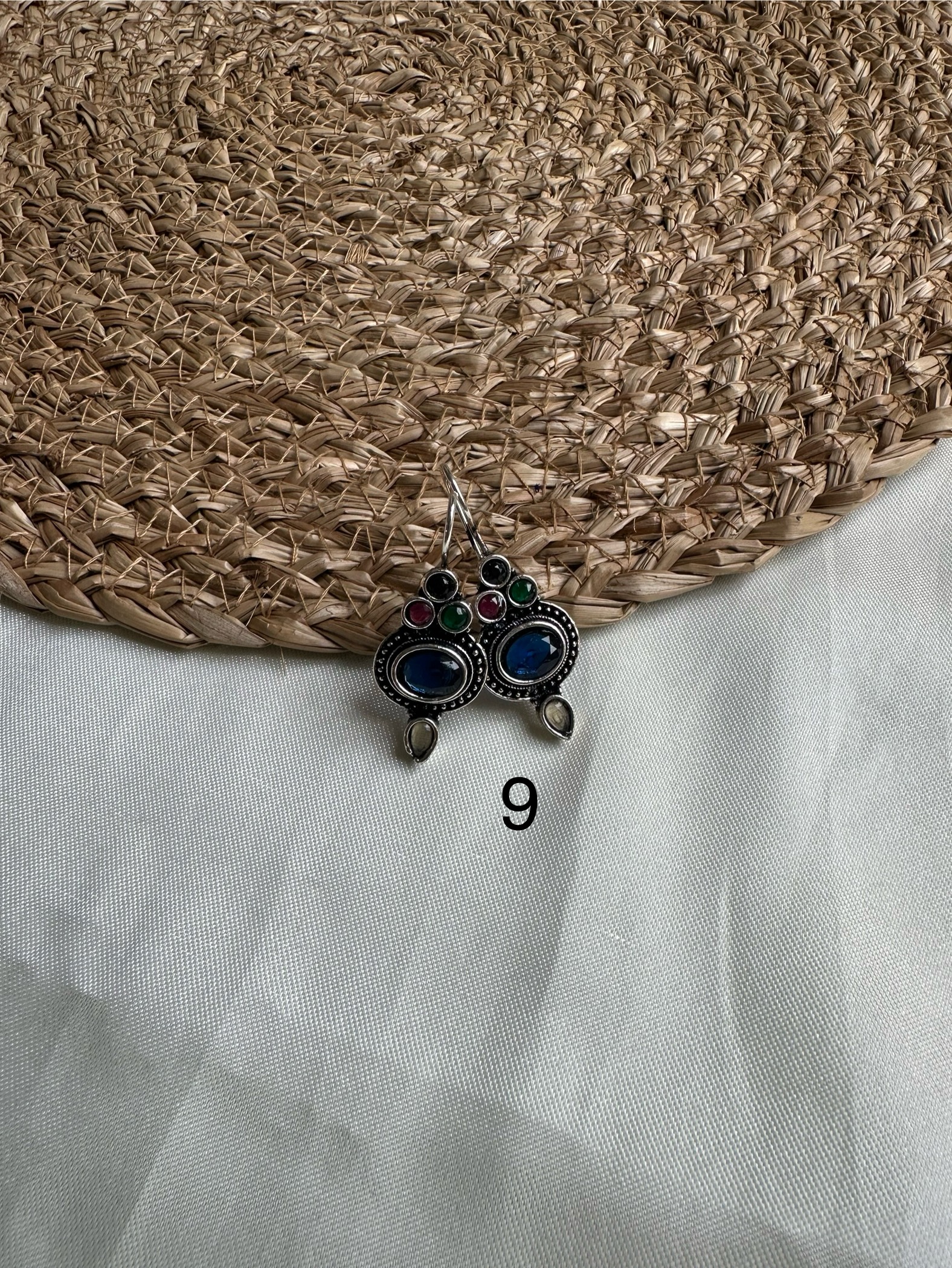 Casual Stone Silver Earring 
