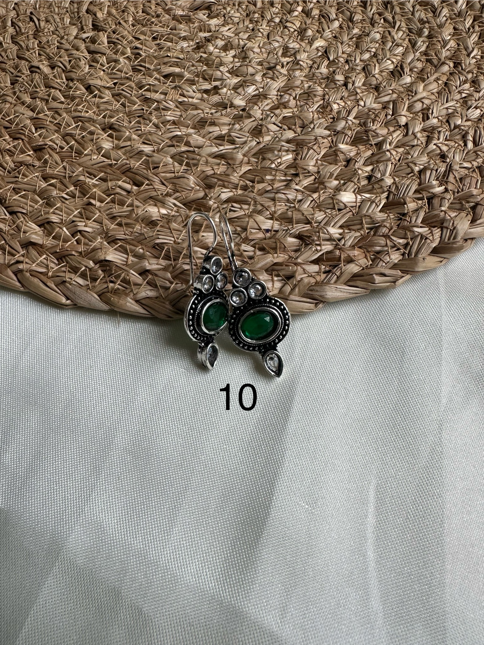 Casual Stone Silver Earring 