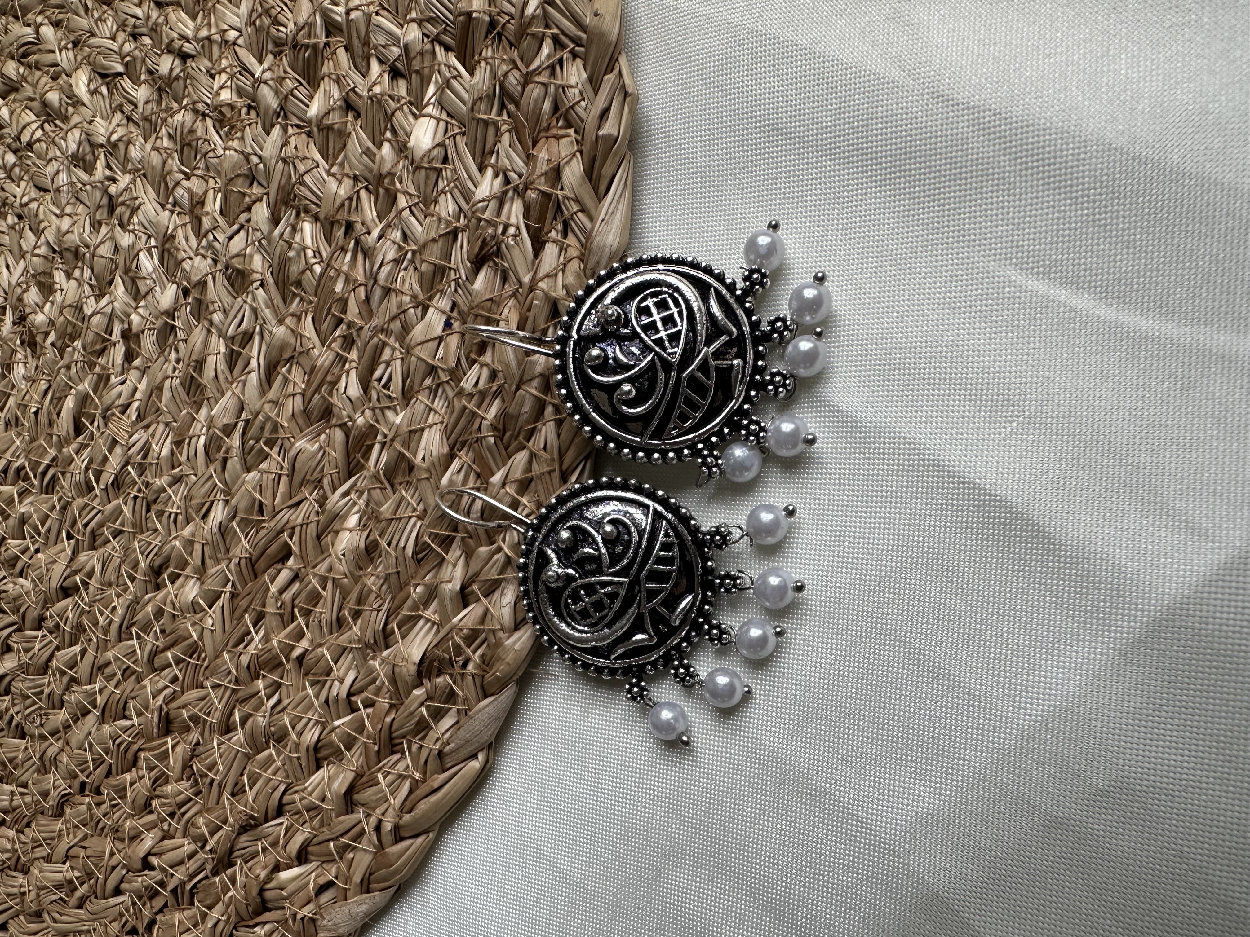 Casual Pearl Silver Earring 