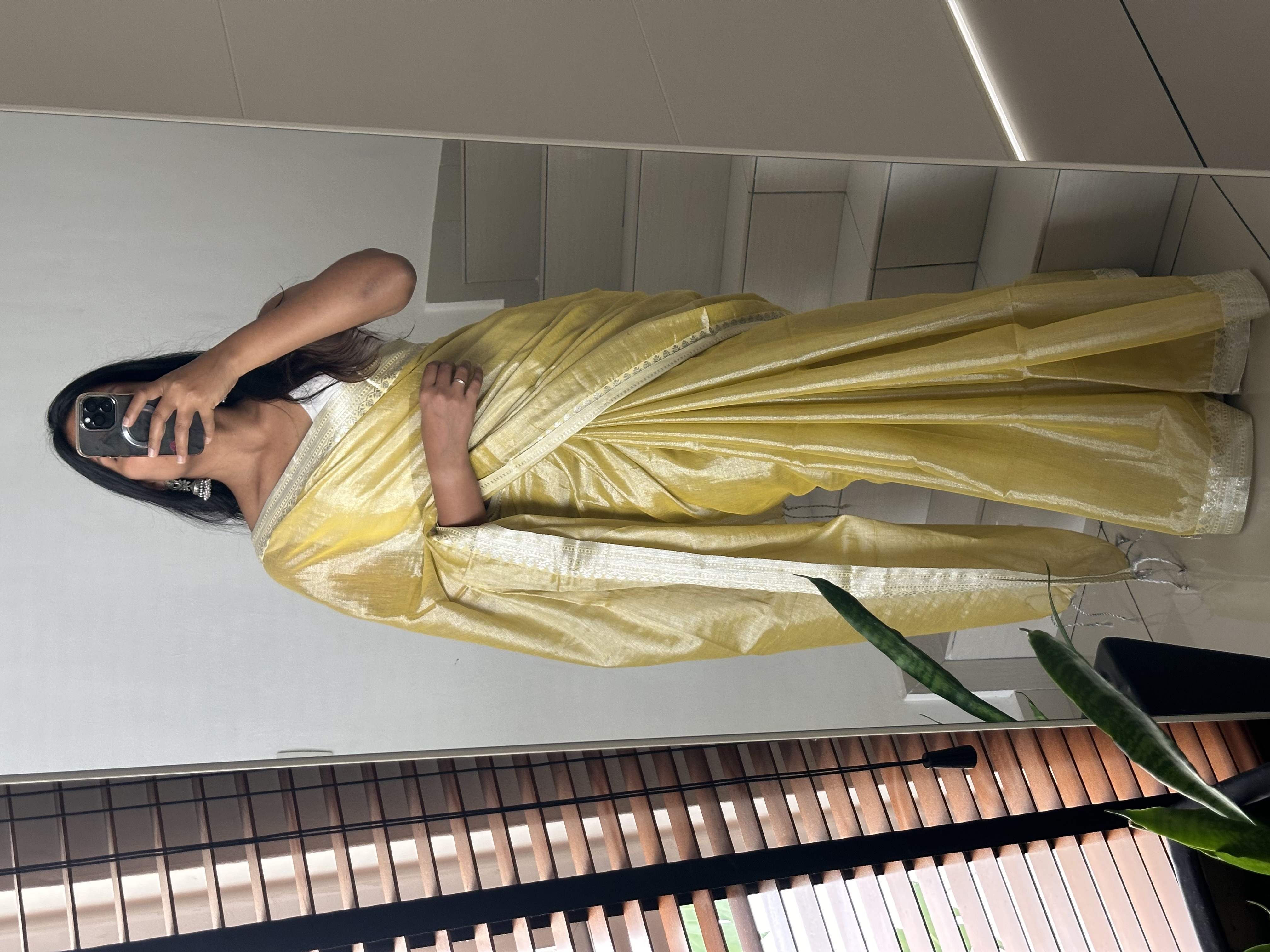 Soft Mul Tissue Silver Zari Saree 