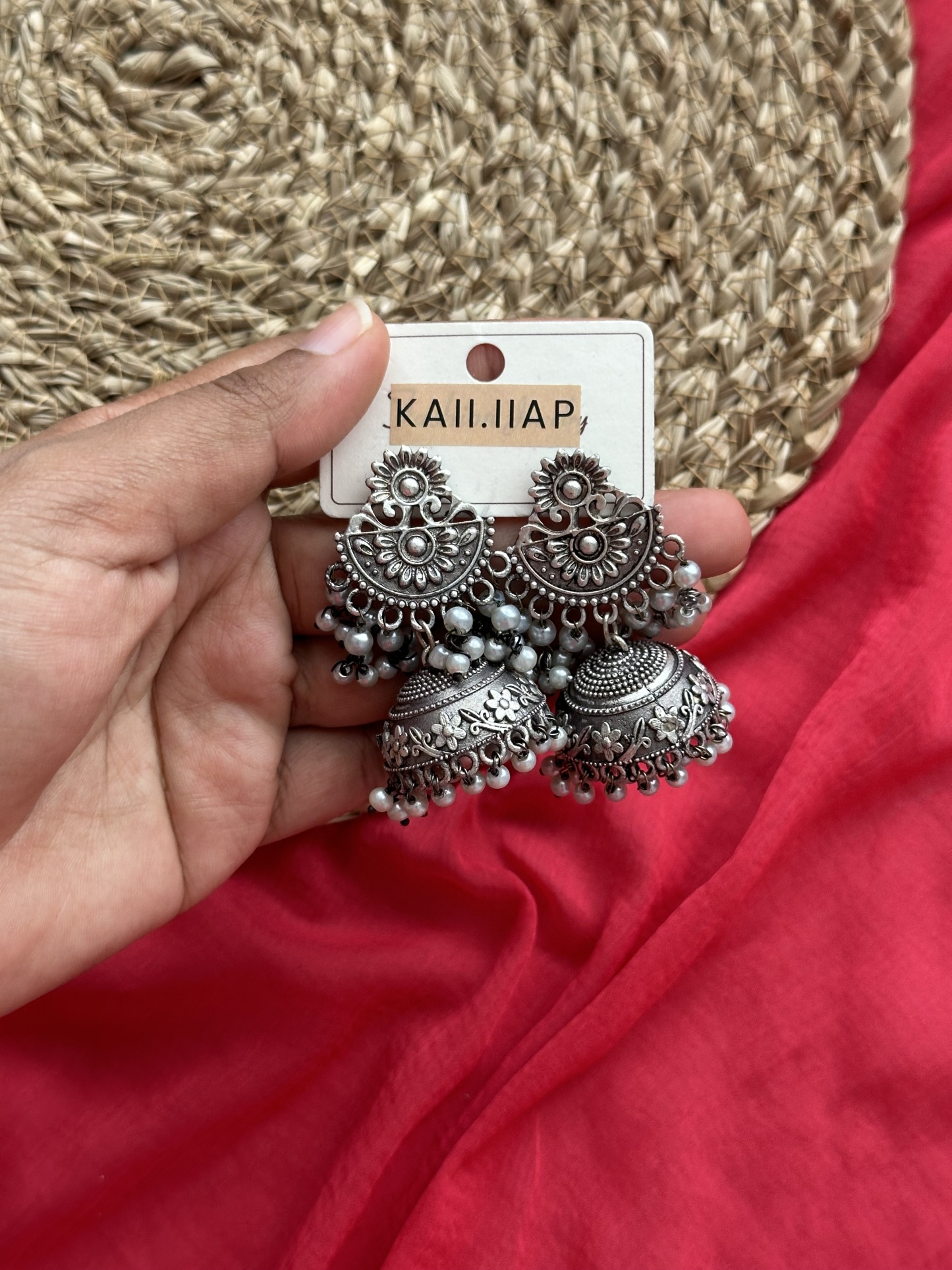 Oxidised Jhumka